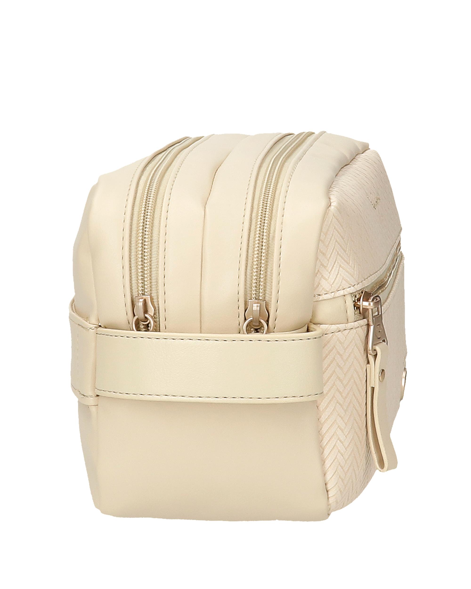 Necessaire Pepe Jeans Sprig de Dois Compartimentos com Bolso Frontal Ouro-2