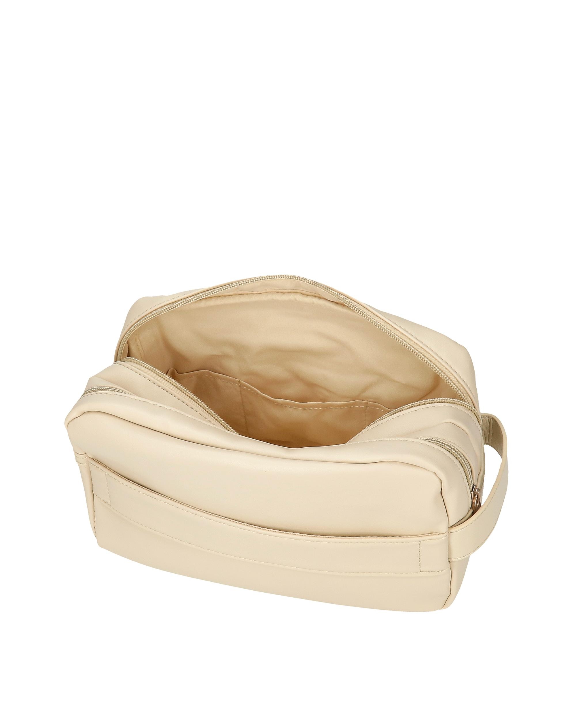 Necessaire Pepe Jeans Sprig de Dois Compartimentos com Bolso Frontal Ouro-6