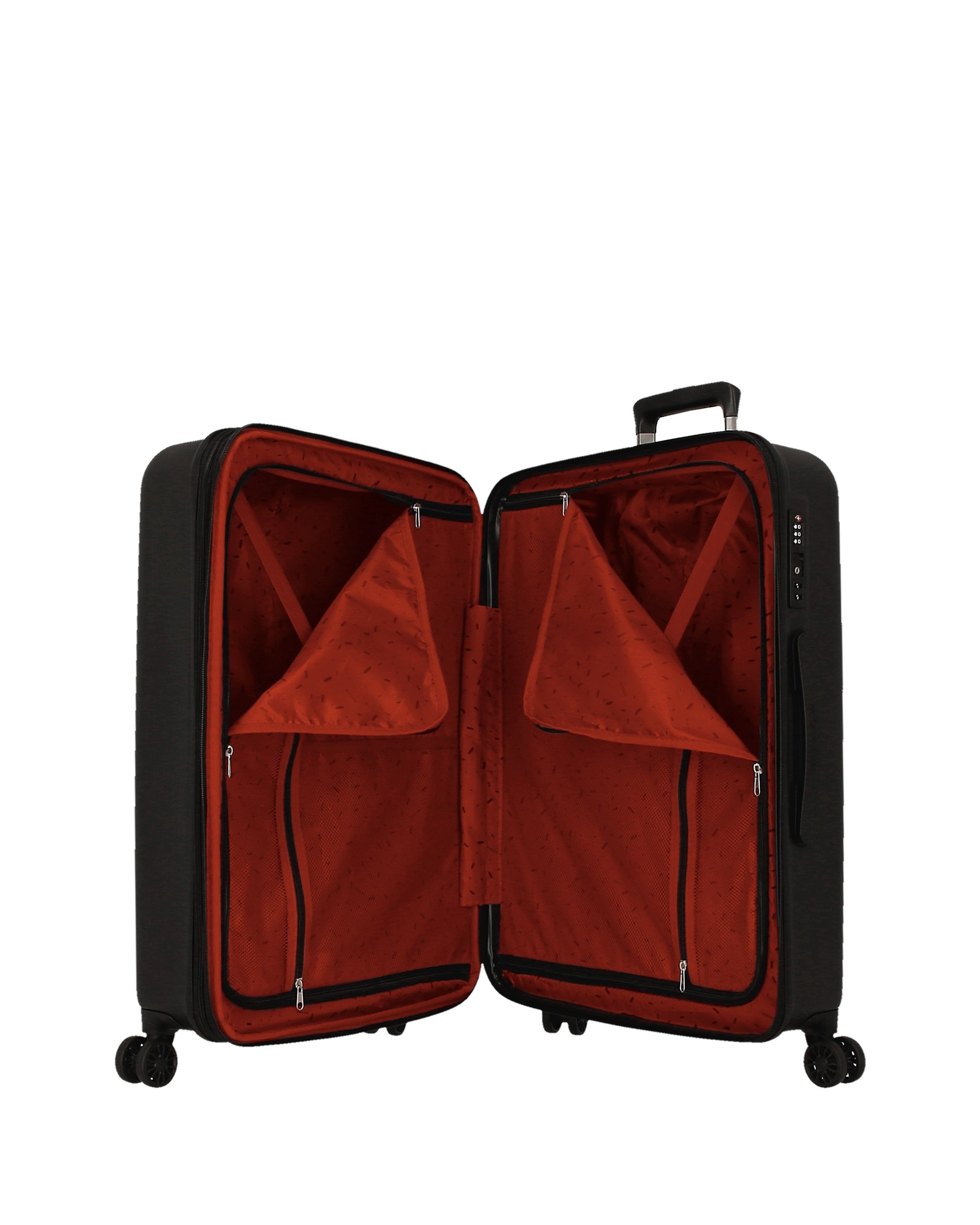 Conjuntos de Malas 55-68-78 Cm Expansível Movom Wood Abs com Capacidade de 217l em Preto Preto-5