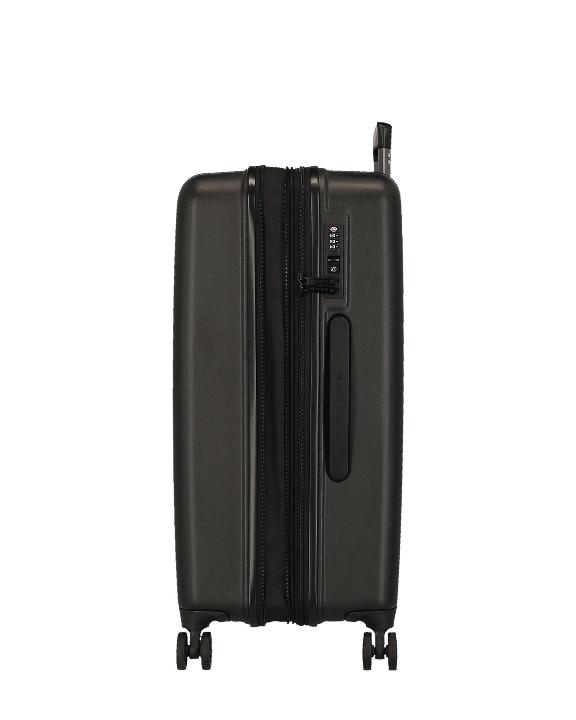 Conjunto de Malas (cabine, Média e Grande) Wood Rígidas com Capacidade de 217l Preto-2