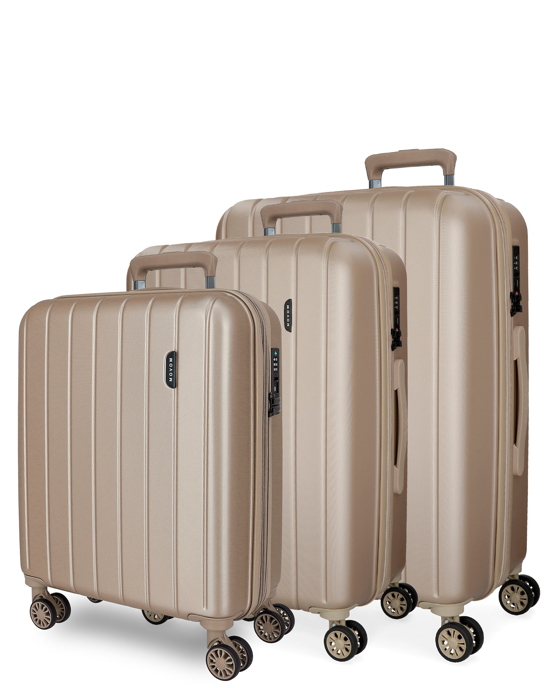 Imagem 0 de Conjunto de Malas (Cabine, Média e Grande) Wood Rígidas com Capacidade de 217L