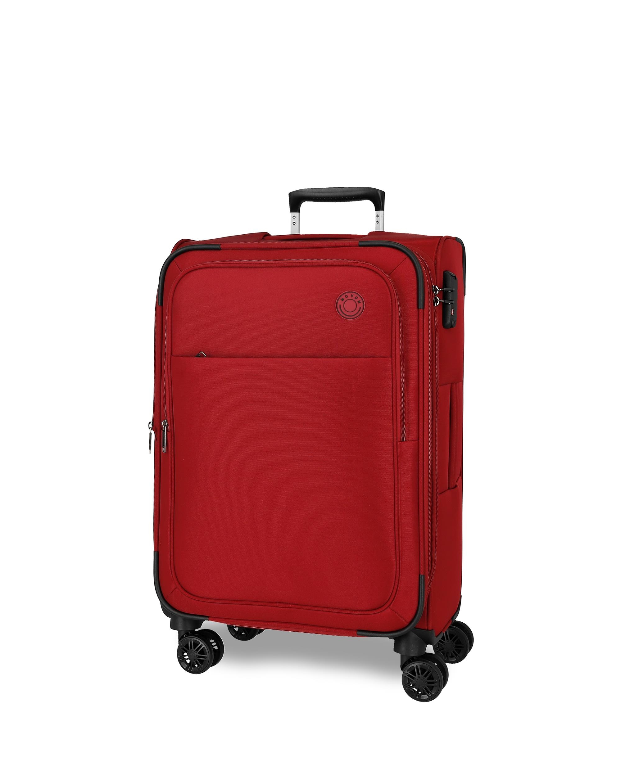 Mala Média Atlanta Macia com Capacidade de 59L Vermelho-1