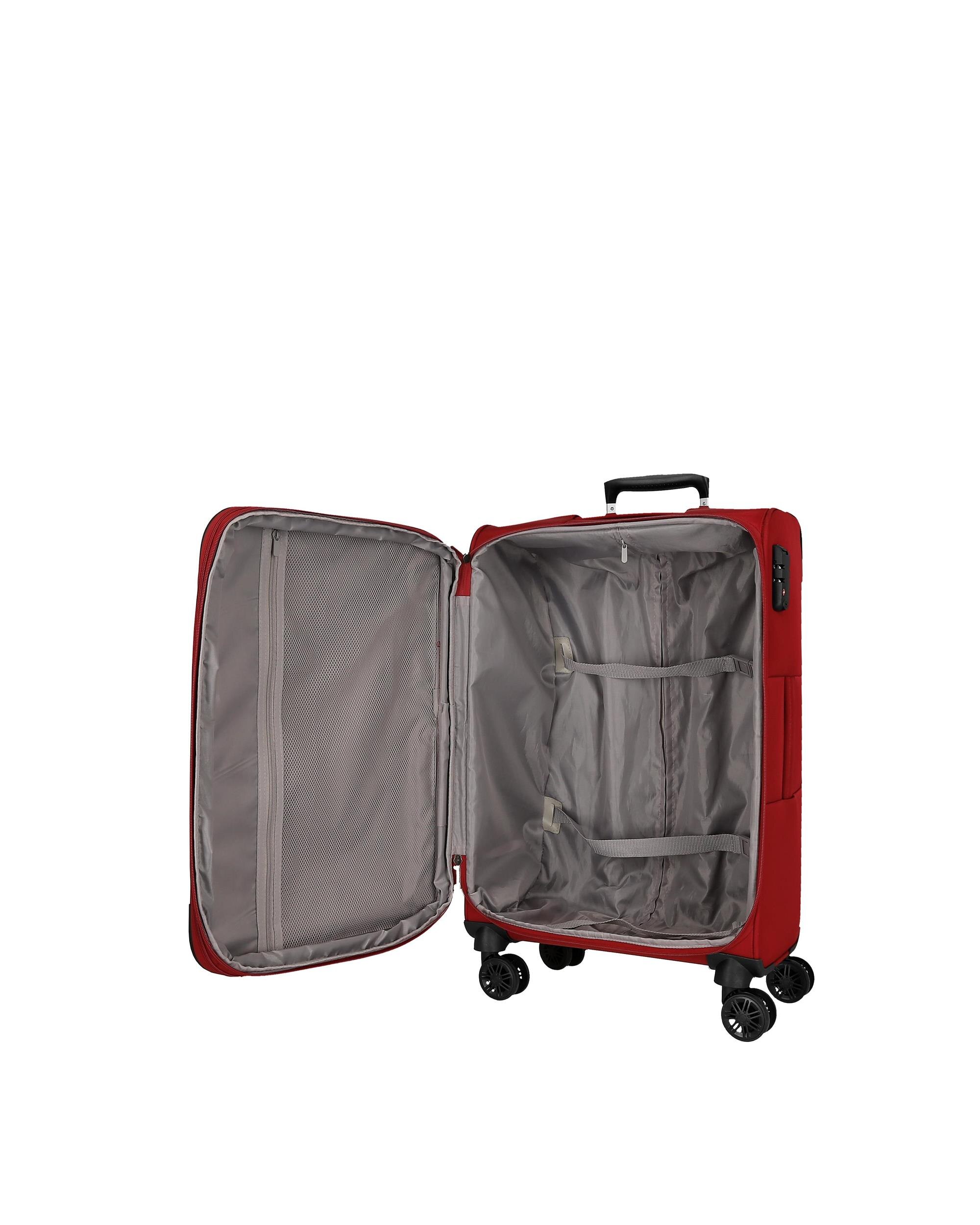Conjunto de Malas (cabine e Média) Atlanta Soft com Capacidade de 93l Vermelho-5