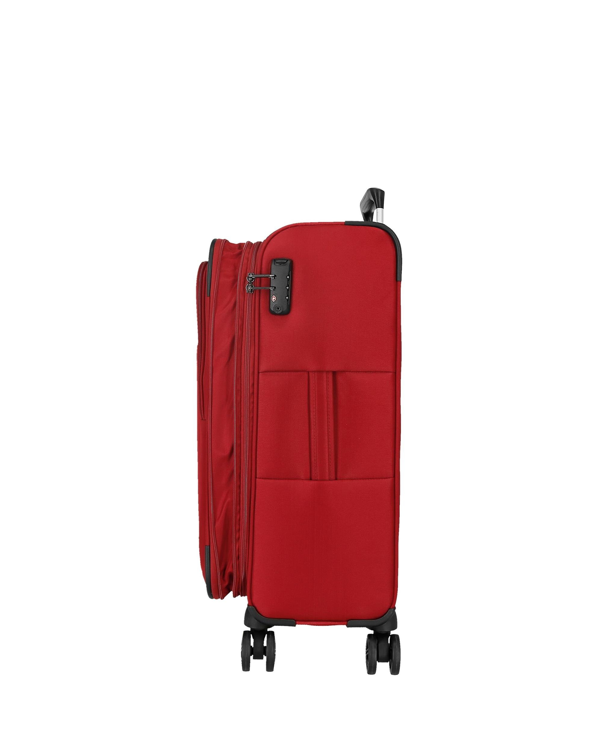 Conjunto de Malas (cabine e Média) Atlanta Soft com Capacidade de 93l Vermelho-6