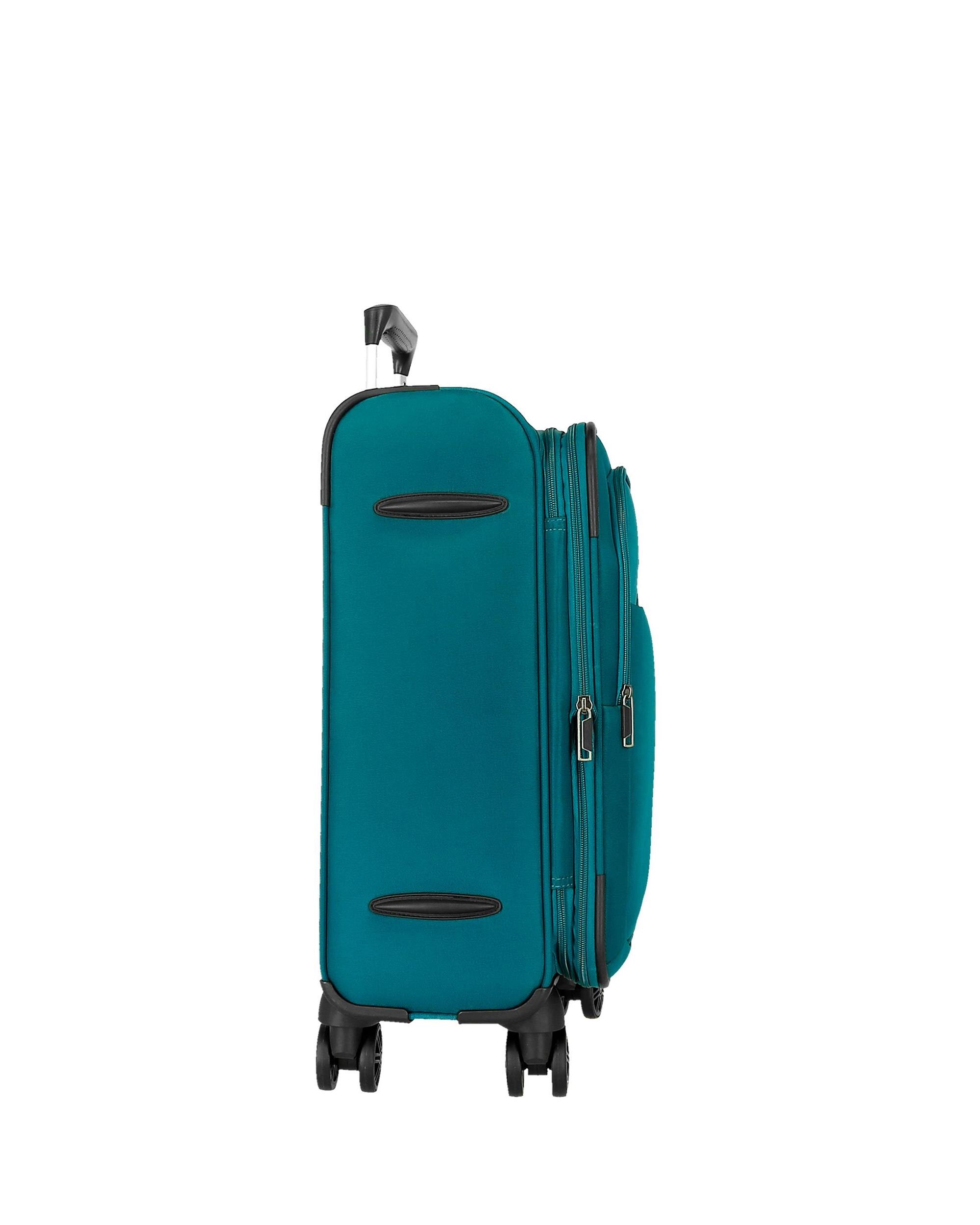 Conjunto de Malas (cabine e Média) Atlanta Soft com Capacidade de 93l Verde-azulado-4