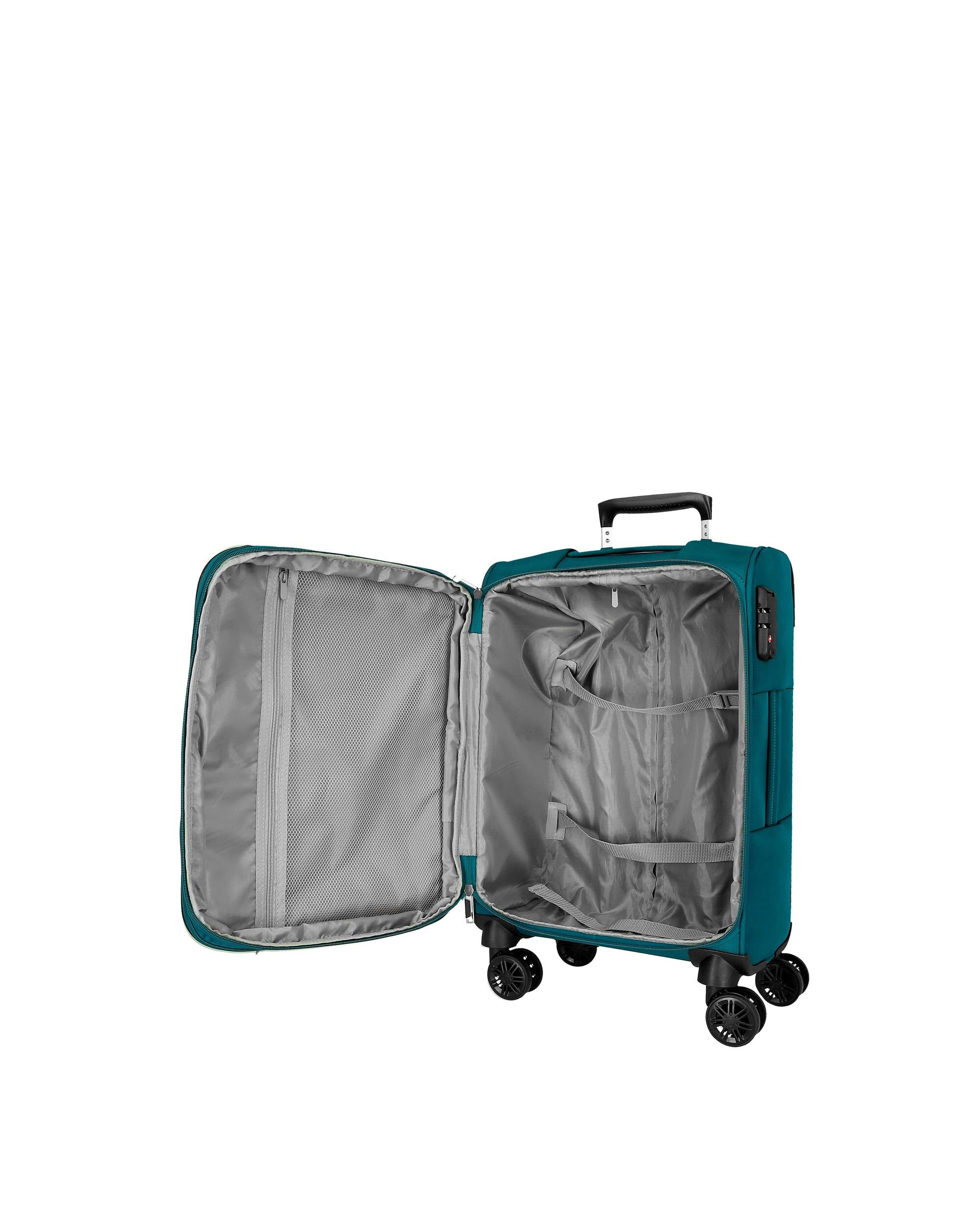 Conjunto de Malas (cabine e Média) Atlanta Soft com Capacidade de 93l Verde-azulado-5