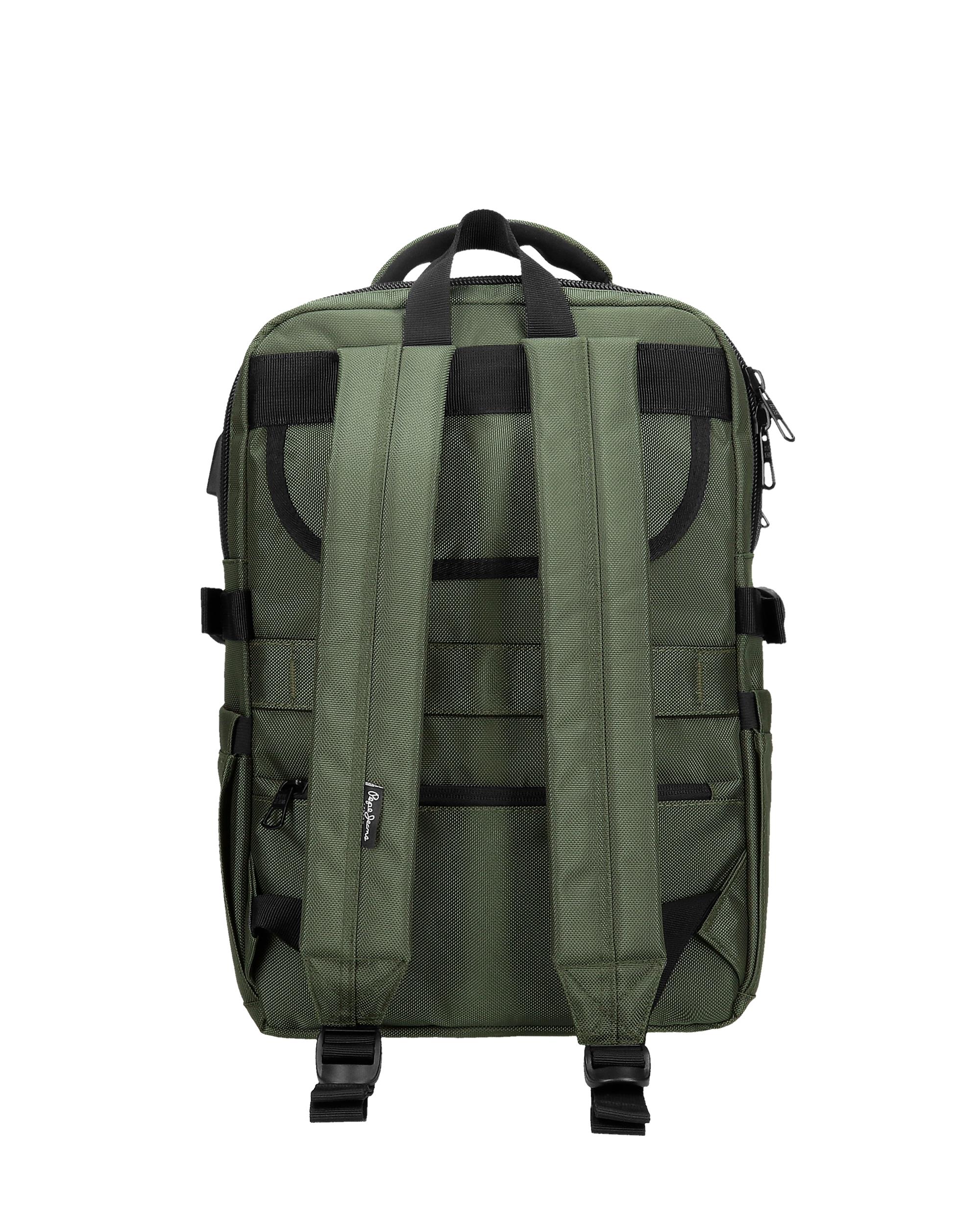 Mochila Porta Computador Adaptável 40 Cm Pepe Jeans Bromley 24 Azul Verde-3