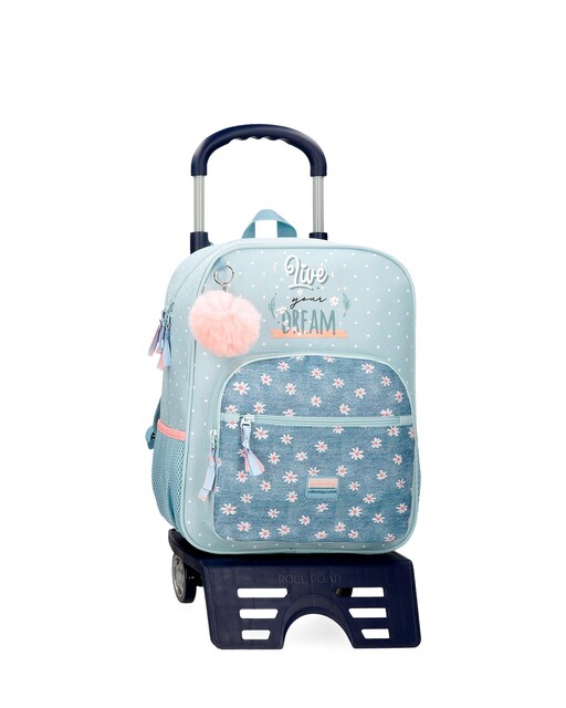 Imagem 0 de Mochila Escolar Movom Live Your Dreams com Carro e Bolsos Laterais