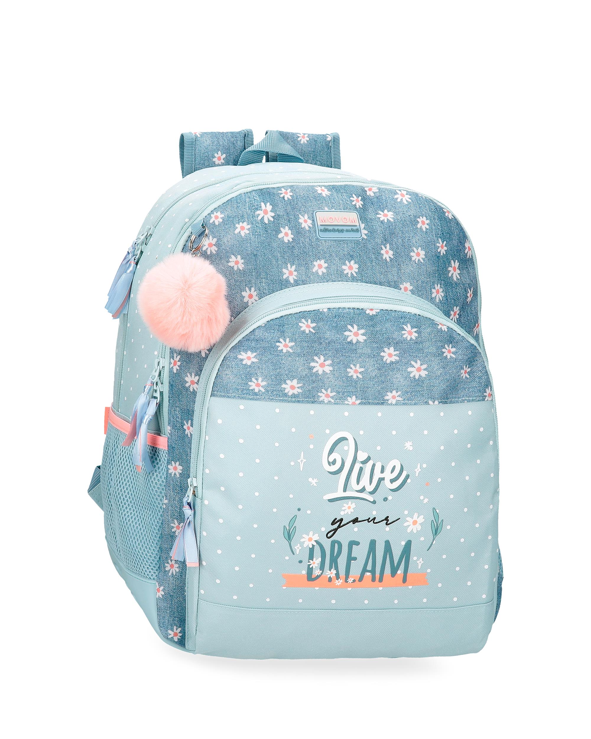 Imagem 0 de Mochila Escolar Live Your Dreams de Dois Compartimentos e Bolsos Laterais