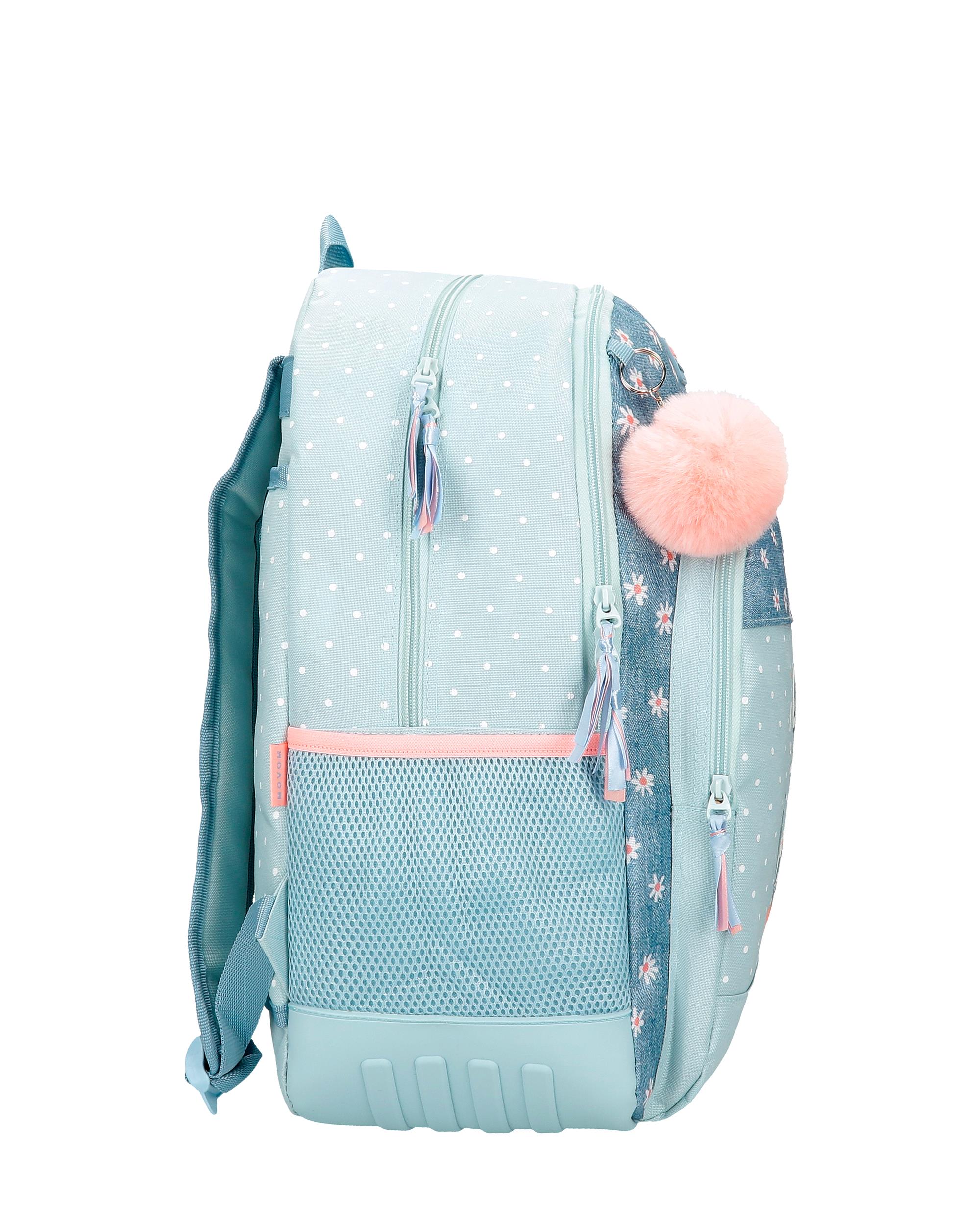 Mochila Escolar Live Your Dreams de Dois Compartimentos e Bolsos Laterais Verde-2