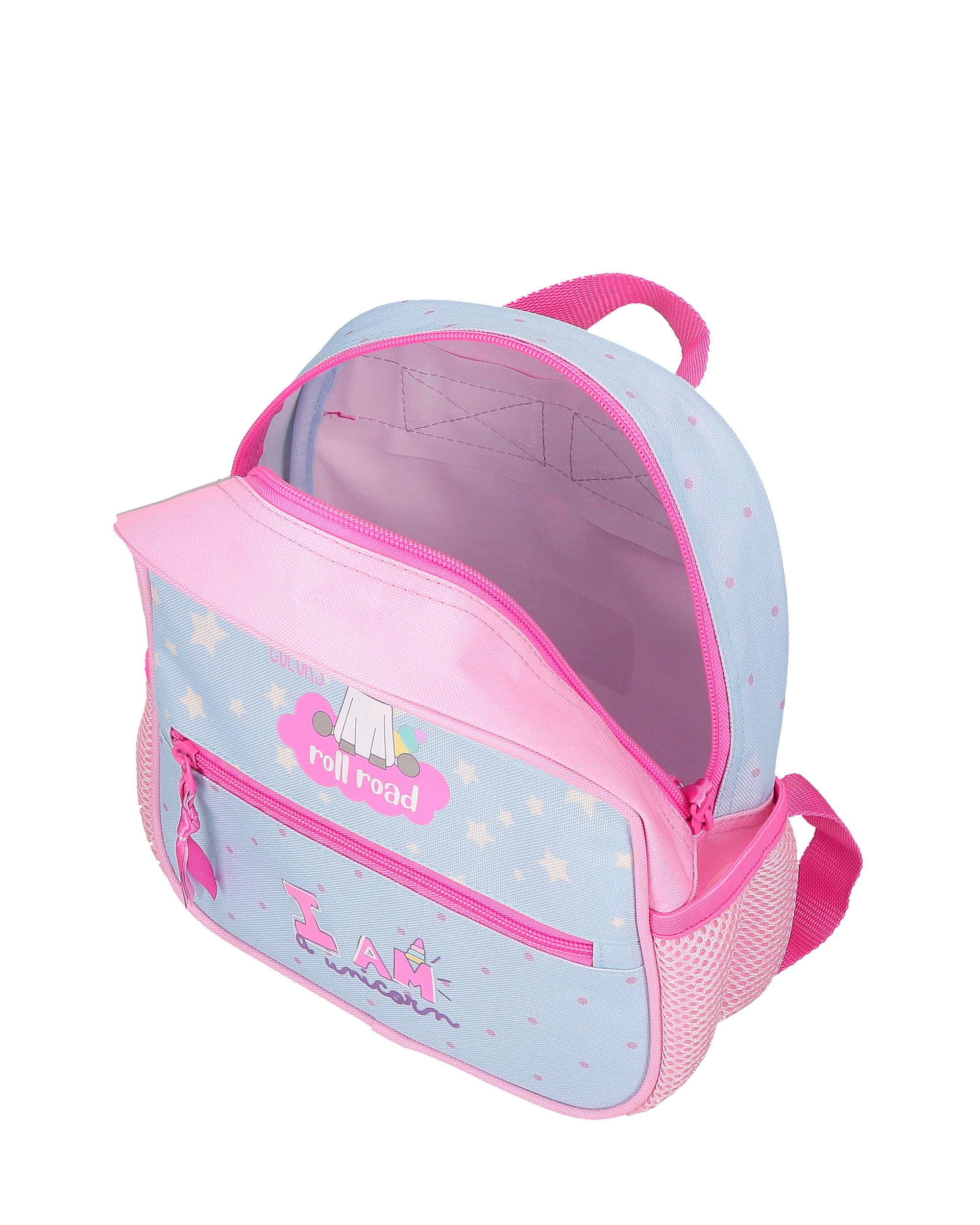 Mochila Pré-escolar I Am a Unicorn 25 Cm com Bolsos Laterais Azul-4