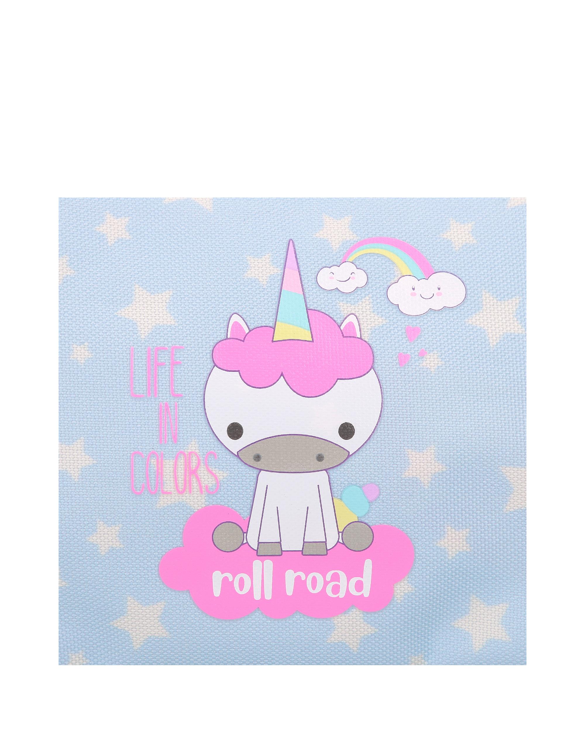 Estojo Duplo Compartimento I Am a Unicorn com Alça Lateral Azul-5