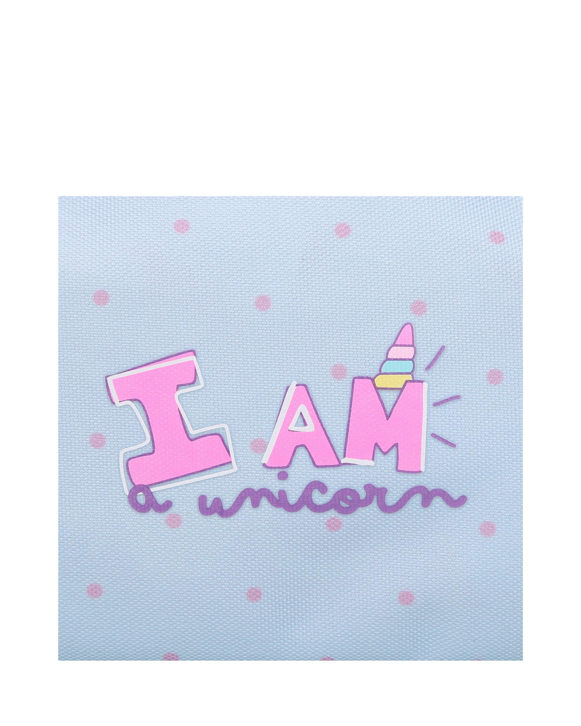 Estojo Duplo Compartimento I Am a Unicorn com Alça Lateral Azul-6