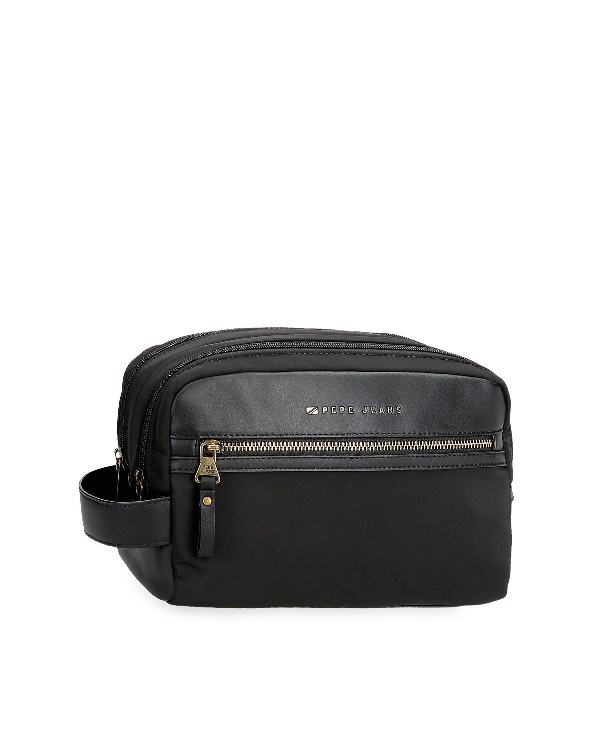 Imagem 0 de Necessaire Morgan de Dois Compartimentos com Bolso Frontal em Preto