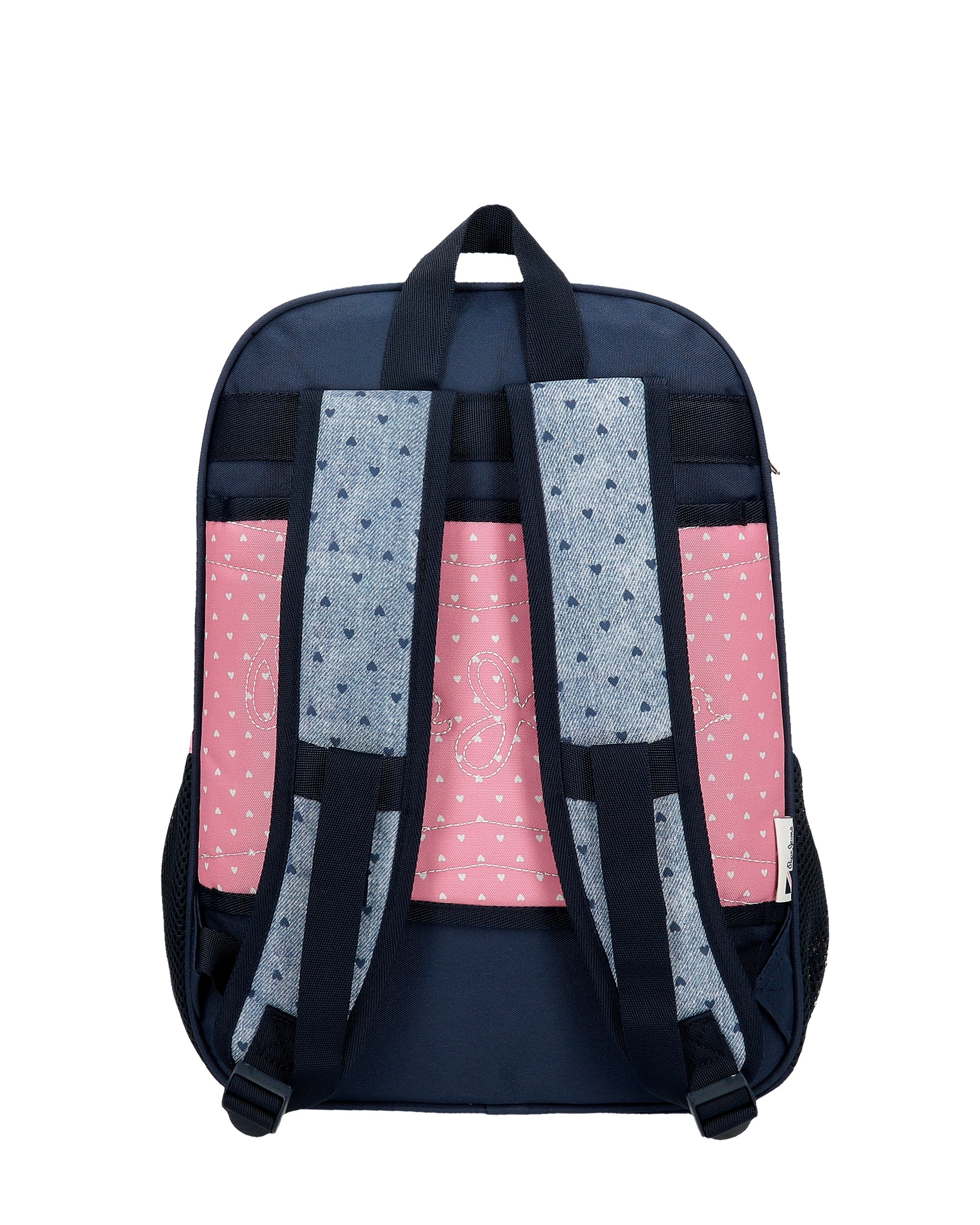 Mochila Escolar Noni Denim de Dois Compartimentos 40 Cm Multicolor-3