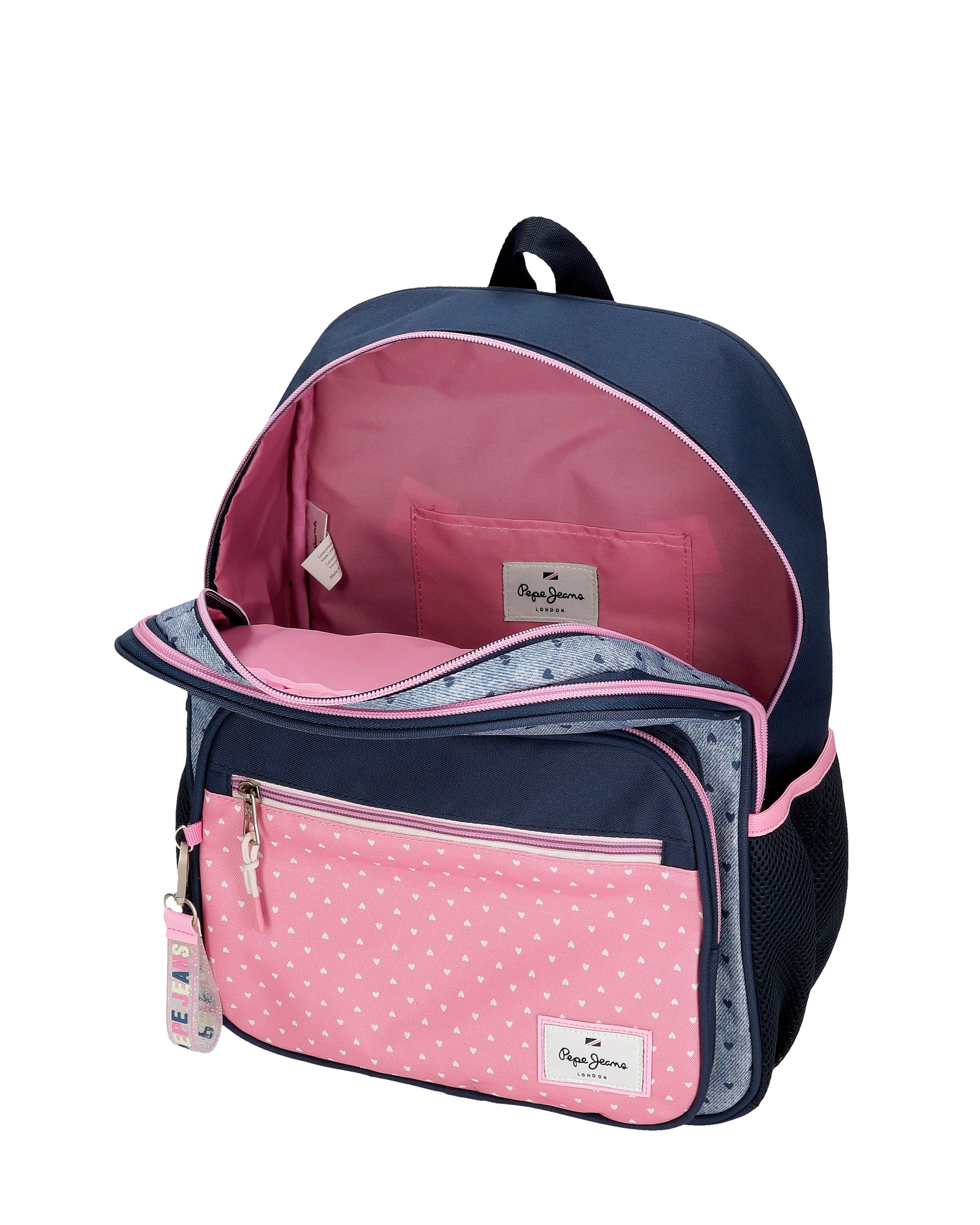 Mochila Escolar Noni Denim de Dois Compartimentos 40 Cm Multicolor-4