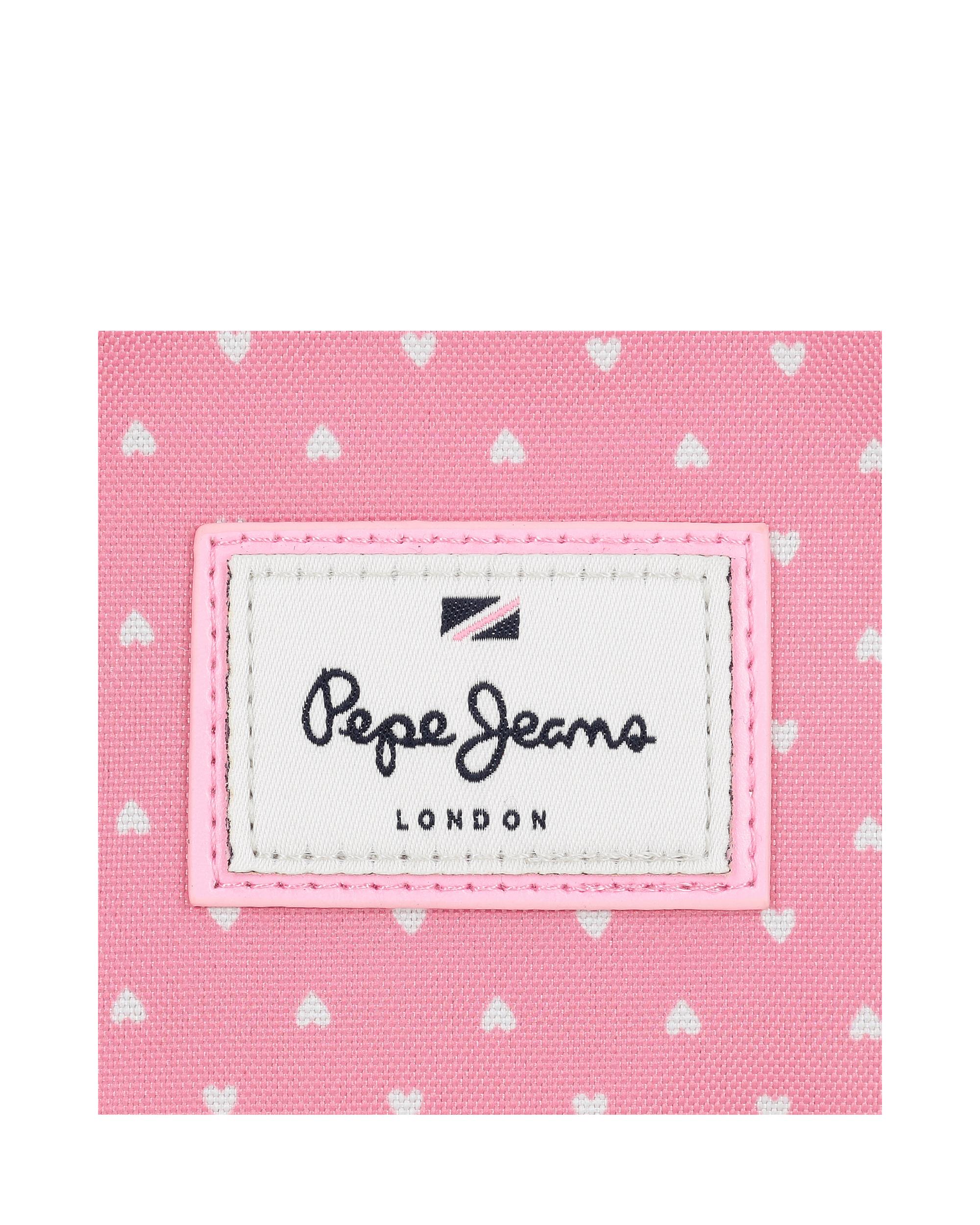 Necessaire Pepe Jeans Noni Denim com Dois Compartimentos Adaptável em Rosa Rosa-6