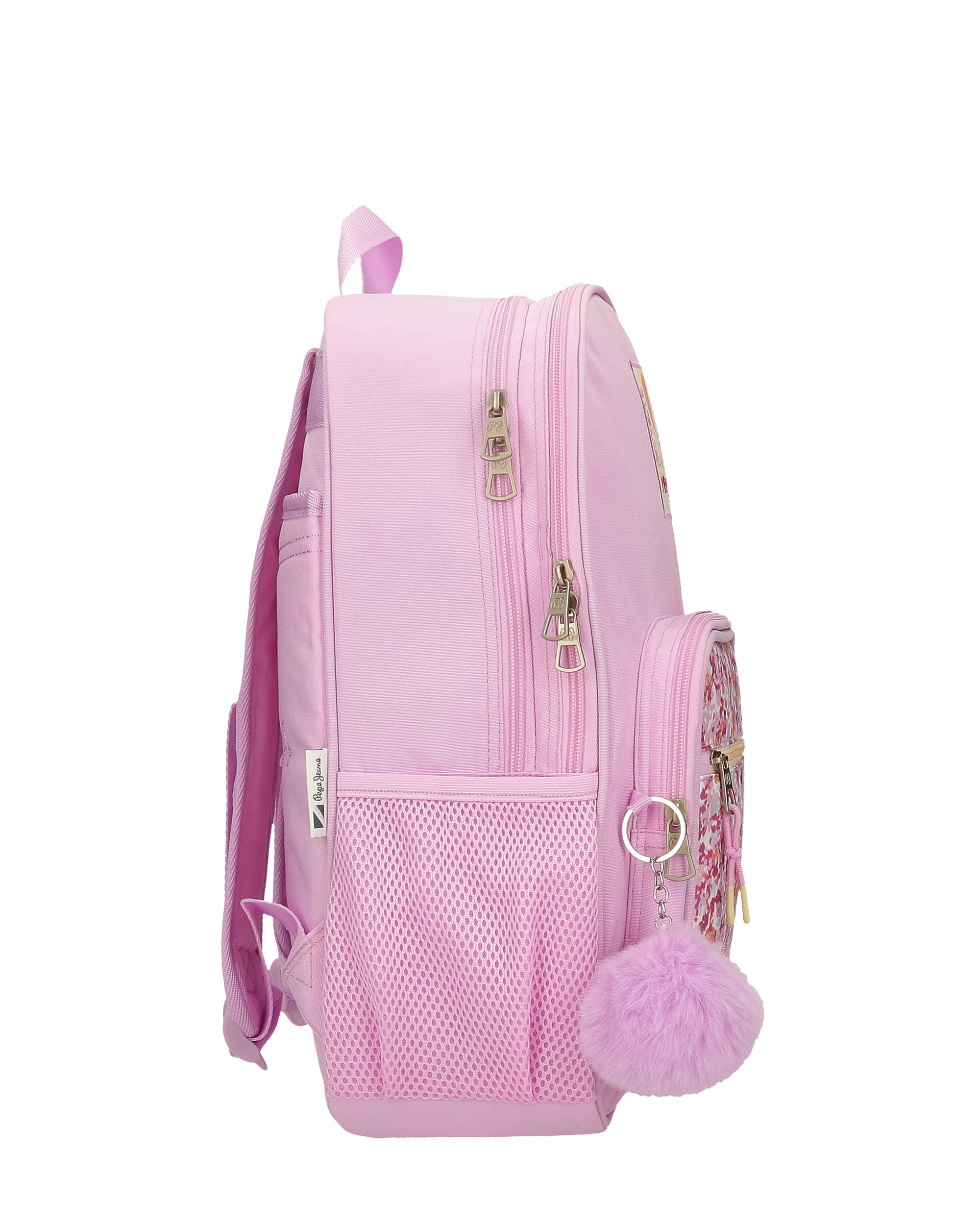 Mochila Escolar Sandra de Dois Compartimentos 40 Cm Rosa-2