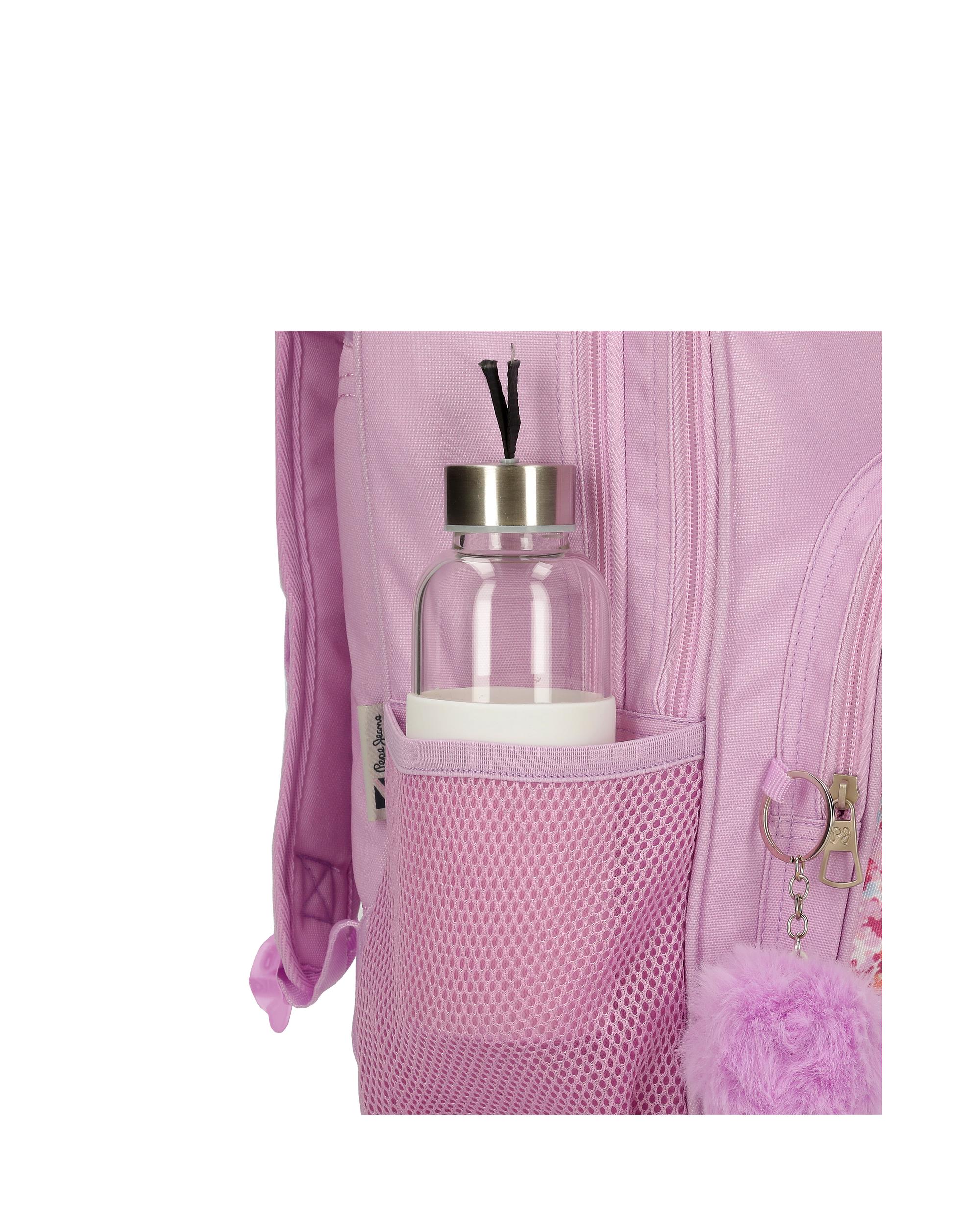 Mochila Escolar Sandra de Dois Compartimentos 40 Cm Rosa-5