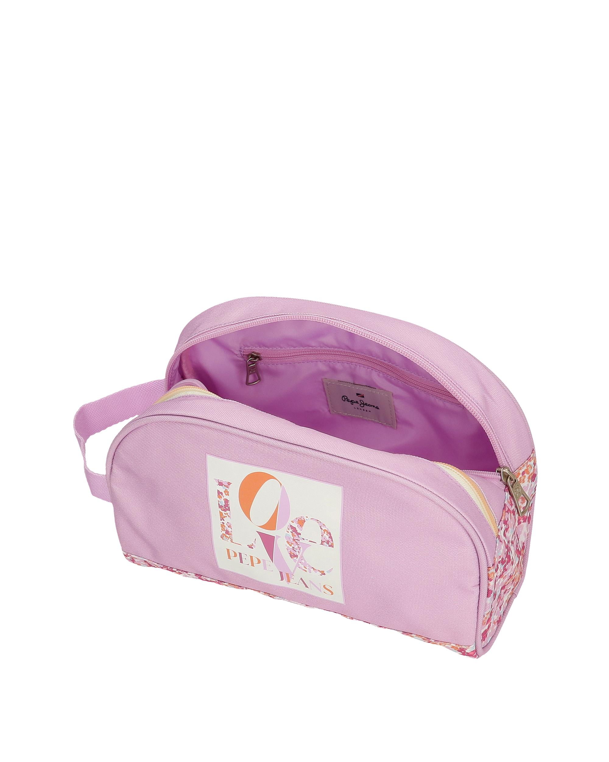 Necessaire de Viagem Pepe Jeans Sandra com Compartimentos Adaptável Rosa-4
