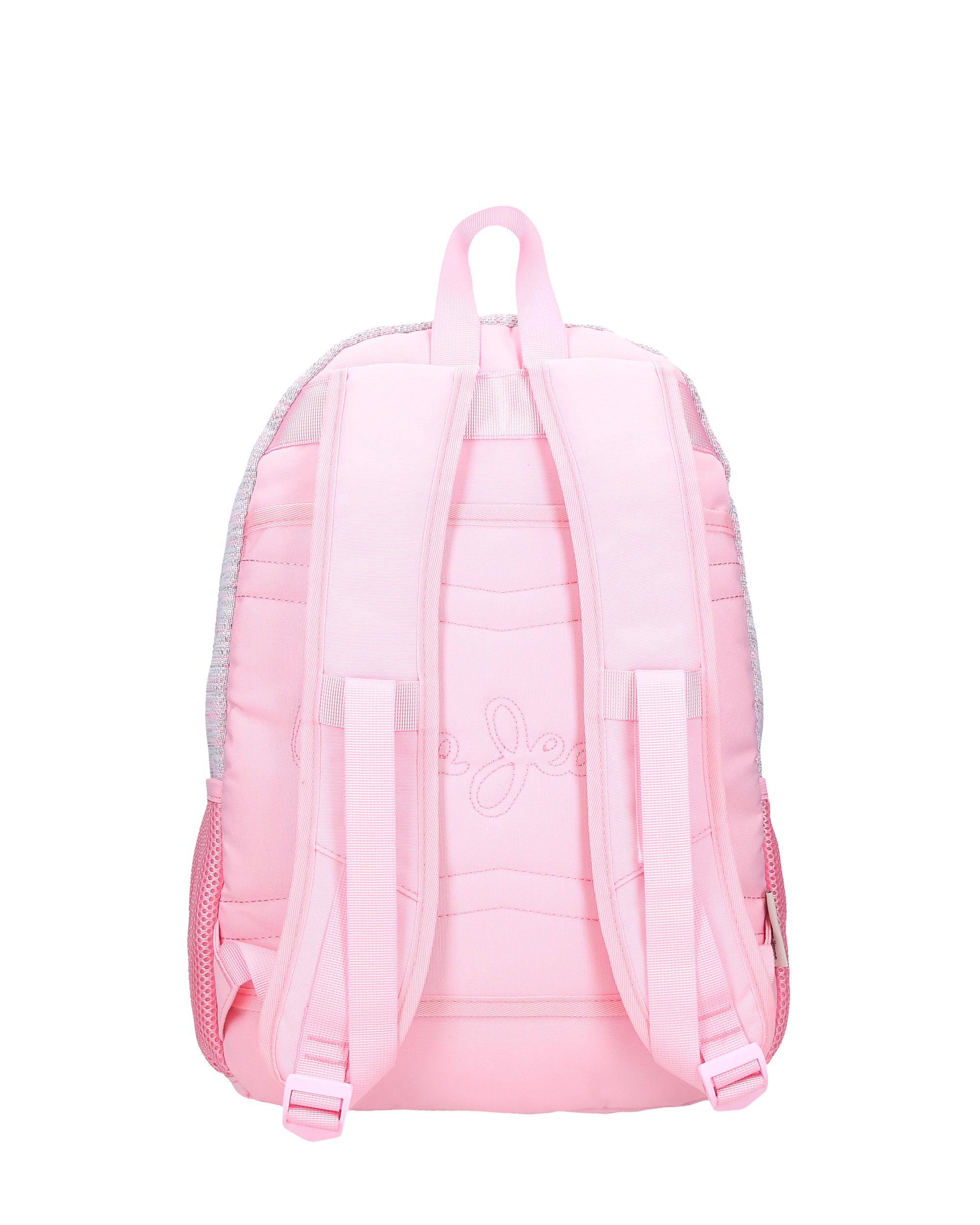 Mochila Miri com Compartimento Duplo e Bolso Interno Rosa-3
