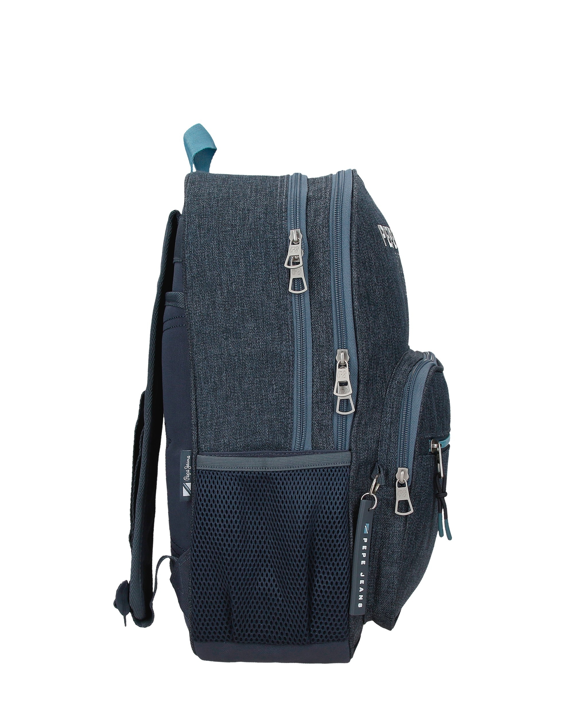 Mochila de Dois Compartimentos Edmon 40 Cm Adaptável a Carrinho Azul-2