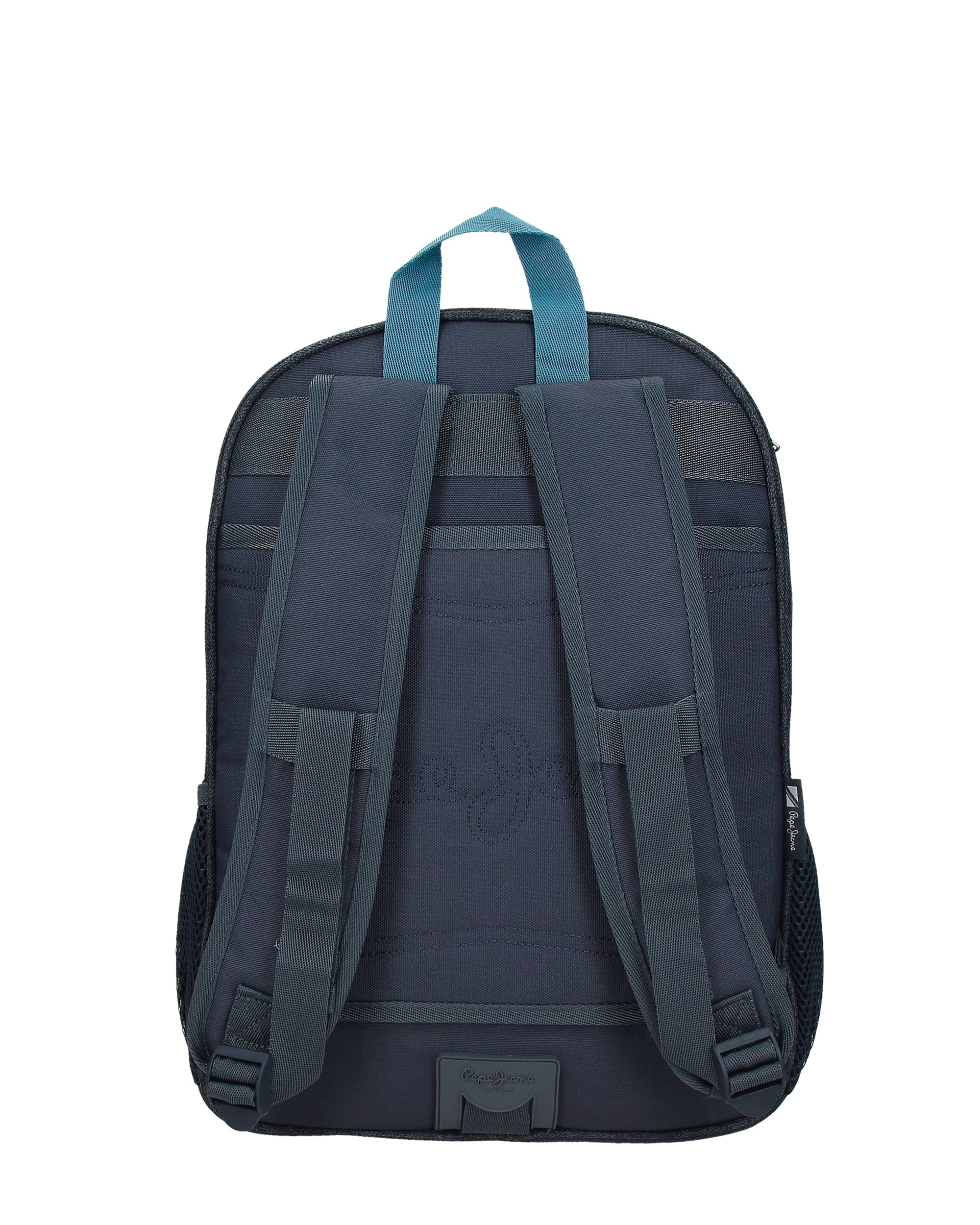 Mochila de Dois Compartimentos Edmon 40 Cm Adaptável a Carrinho Azul-3