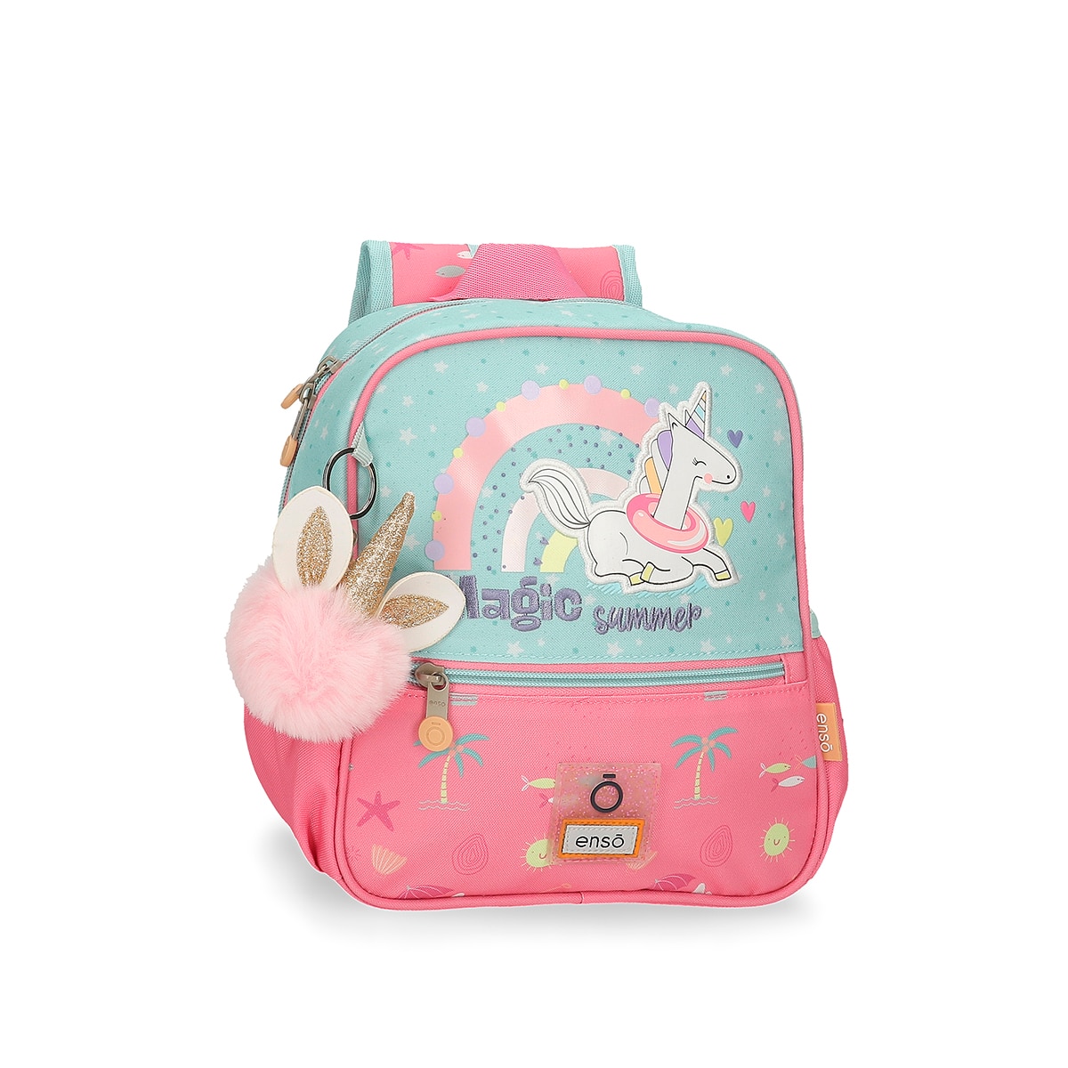 Imagem 0 de Mochila Pequena Magic Summer de 25 Cm com Bolsos Laterais