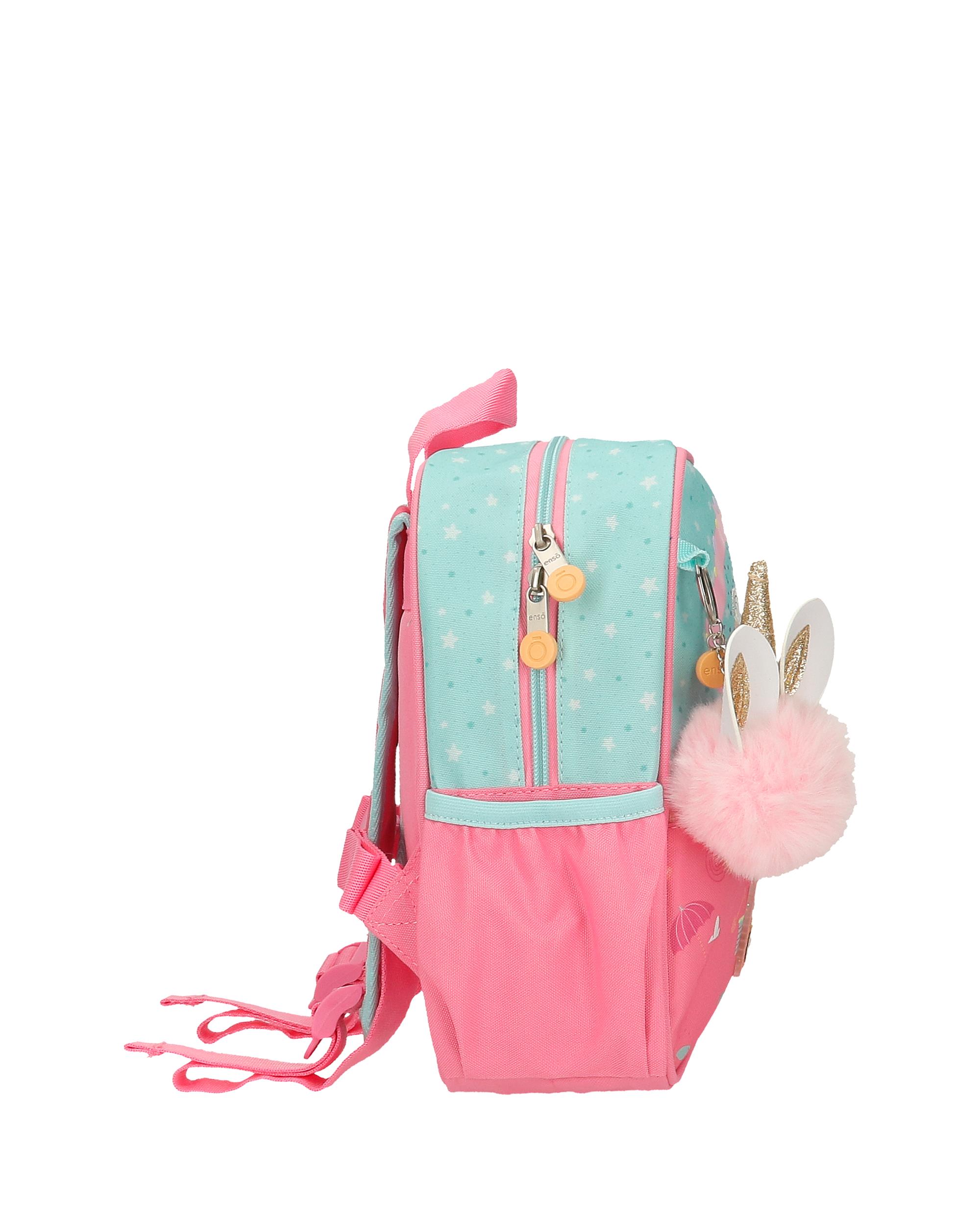 Mochila Pequena Magic Summer de 25 Cm com Bolsos Laterais Multicolor-2