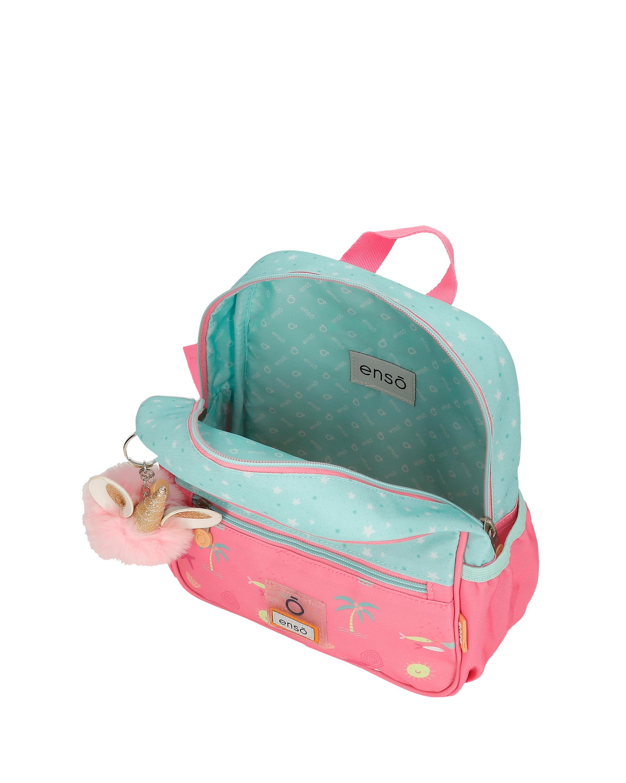 Mochila Pequena Magic Summer de 25 Cm com Bolsos Laterais Multicolor-4
