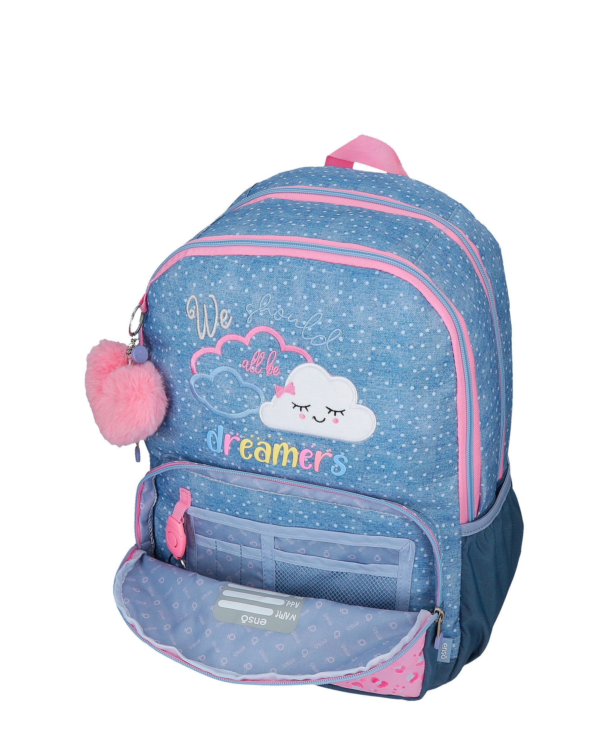 Mochila Dreamer de 38 Cm Adaptável com Compartimento Duplo Azul-5