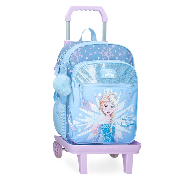 Imagem 0 de Mochila Magic Ice 38 Cm com Trolley e Pompom Decorativo