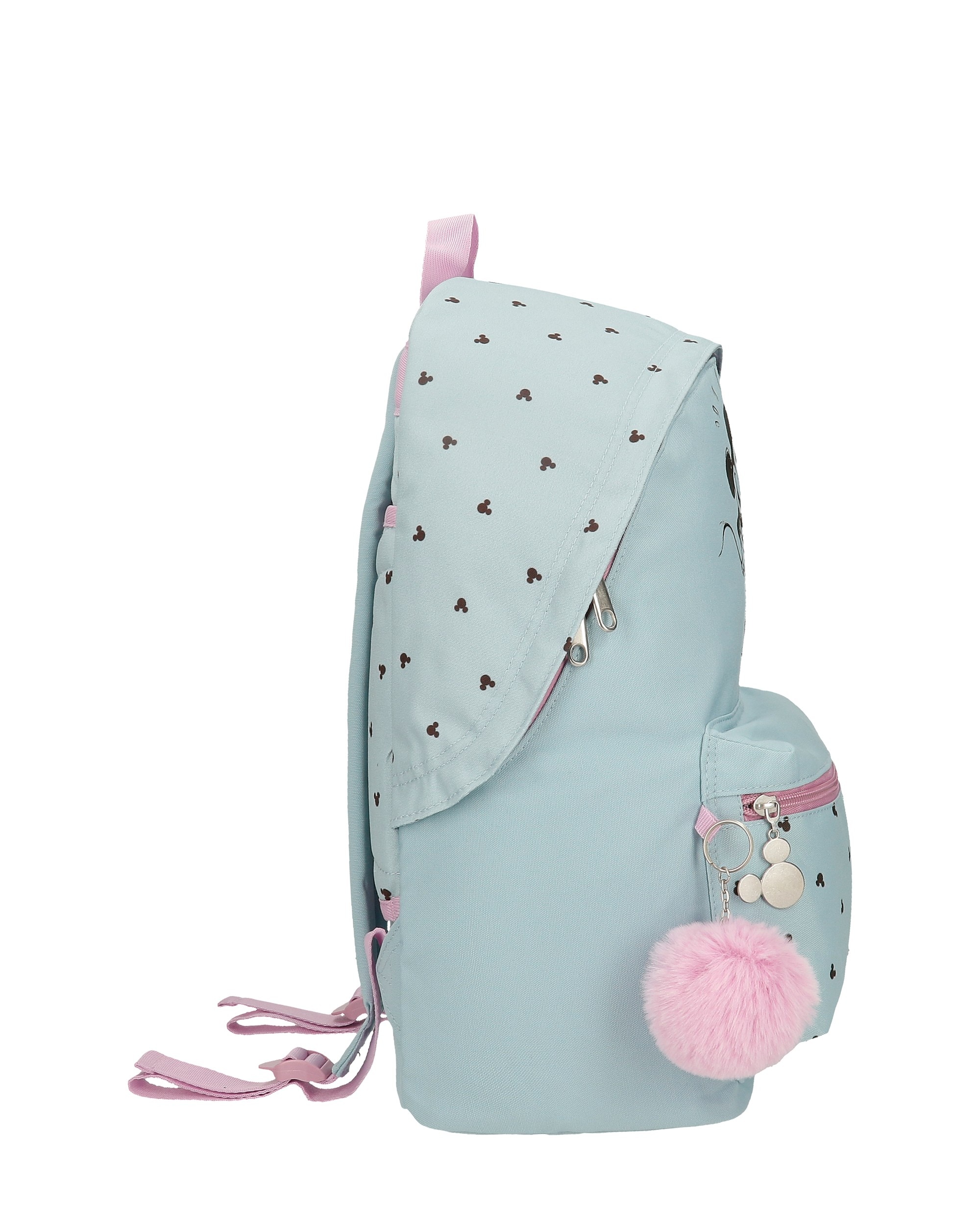 Mochila Escolar Kisses Porta Computador Azul-2