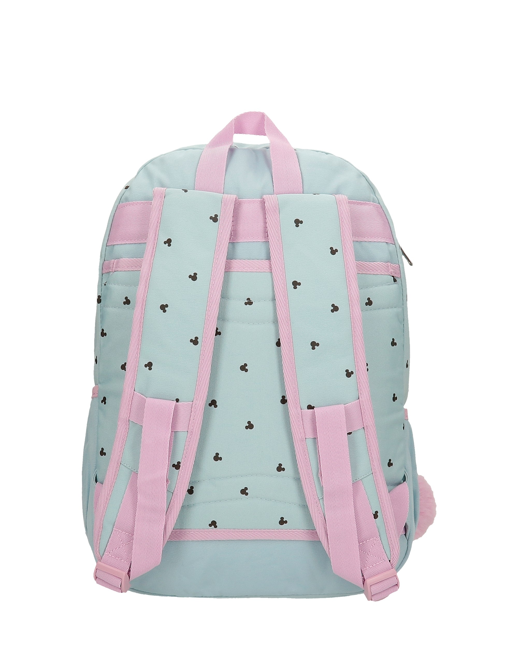 Mochila Escolar Kisses com Duplo Compartimento Azul-3