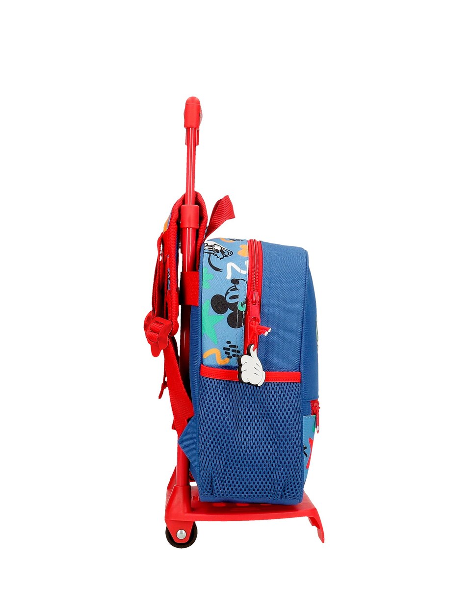 Mochila de Creche Peek a Boo com Bolsos Laterais e com Trolley Azul-2