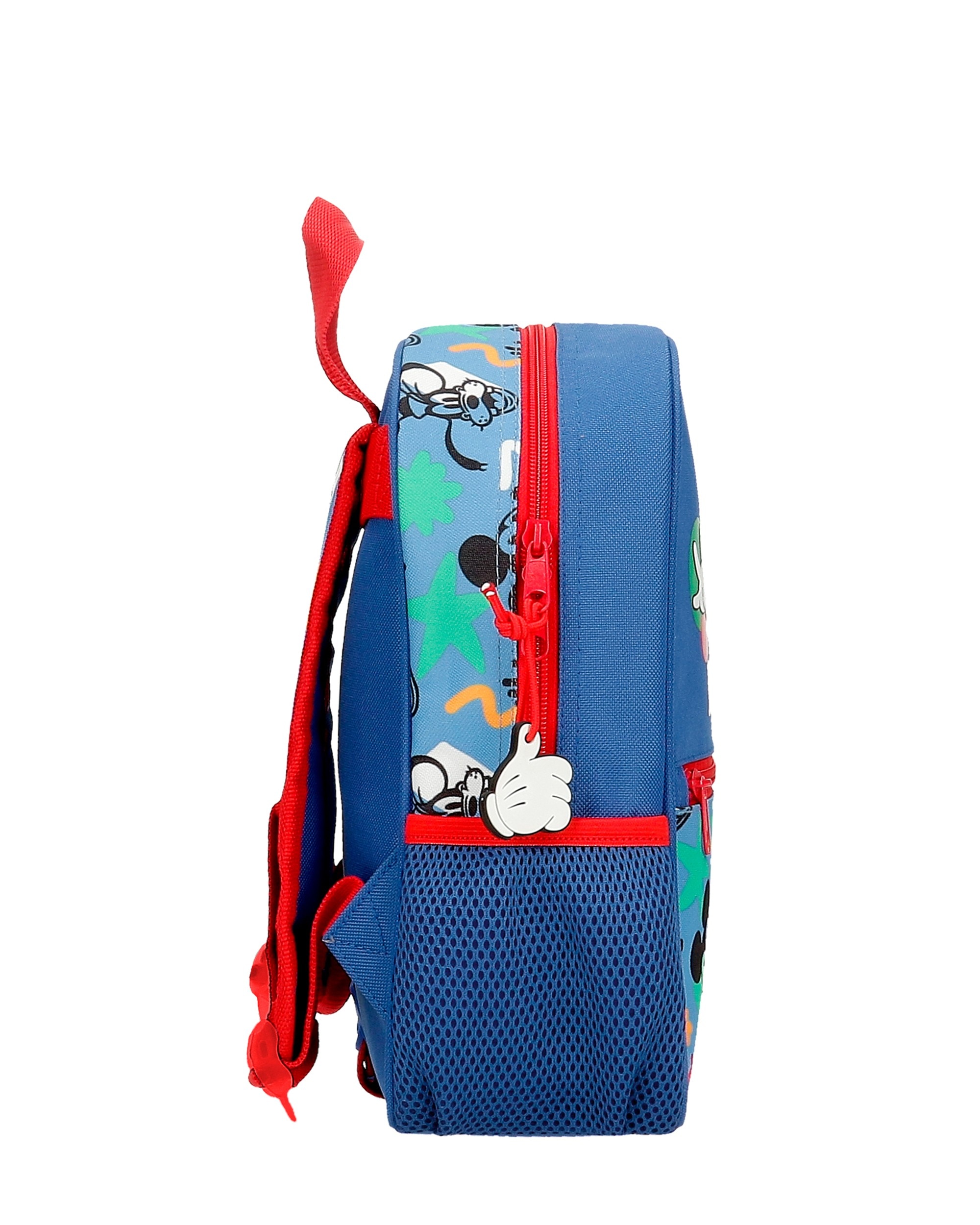 Mochila Pré-escolar Peek a Boo com Bolsos Laterais Adaptável a Carro Azul-2