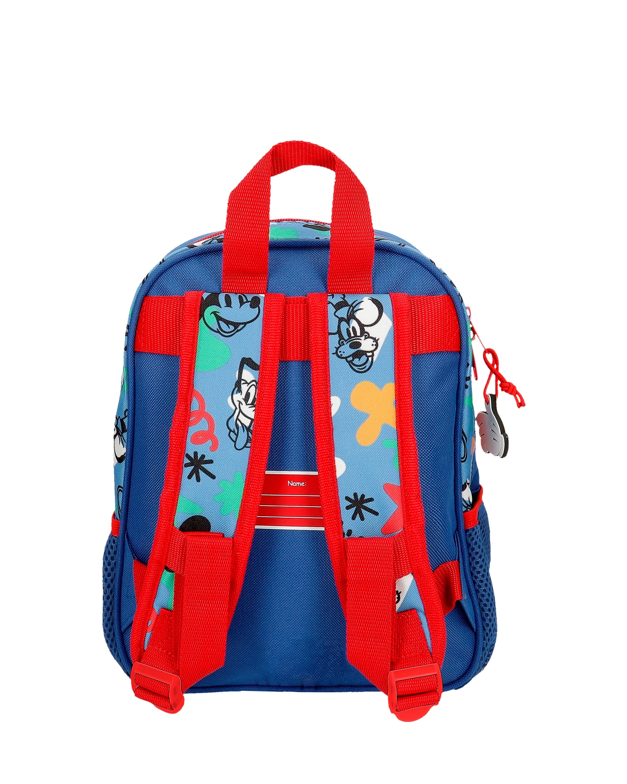 Mochila Pré-escolar Peek a Boo com Bolsos Laterais Adaptável a Carro Azul-3