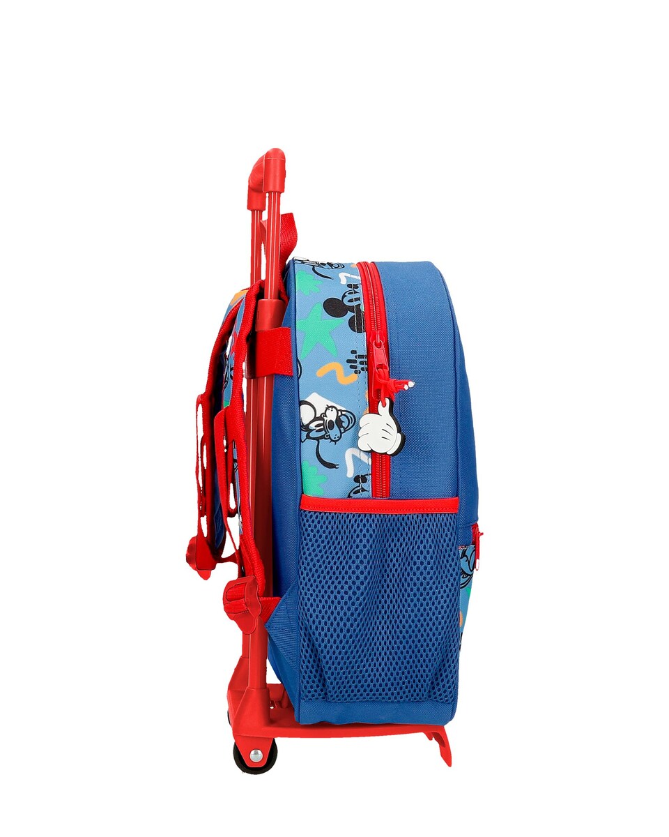 Mochila Peek a Boo 33 Cm com Bolso Frontal e com Carrinho Azul-2