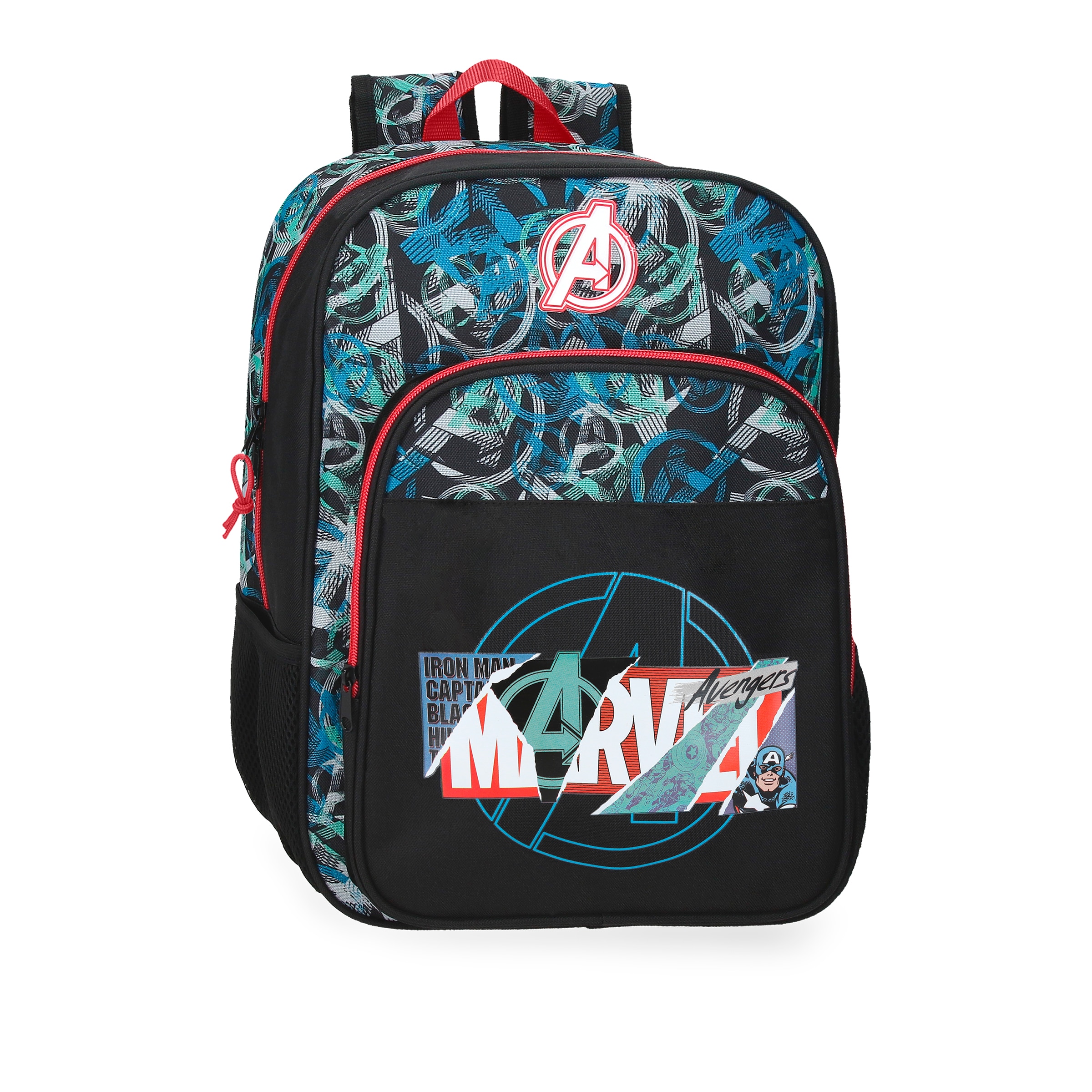 Mochila Shield 38 Cm com Bolsos Laterais Preto-1