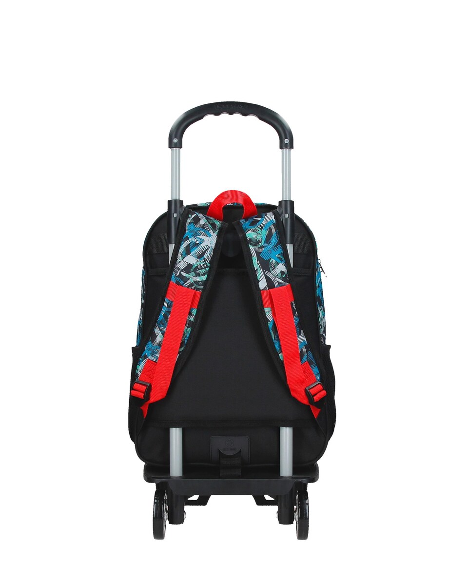 Mochila Shield 2 Compartimentos E Bolsos Laterais com Carro Preto-3