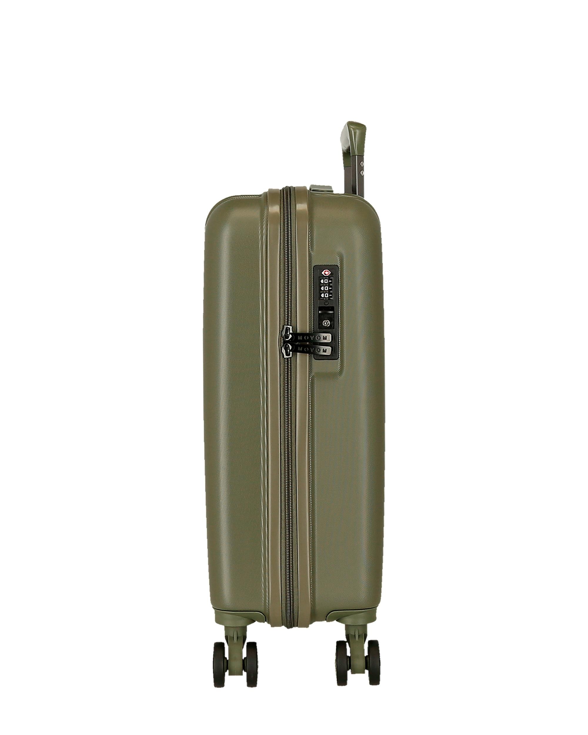 Mala de Cabine 55 Cm Movom Wood Abs com Capacidade de 37l Caqui/militar Verde-2