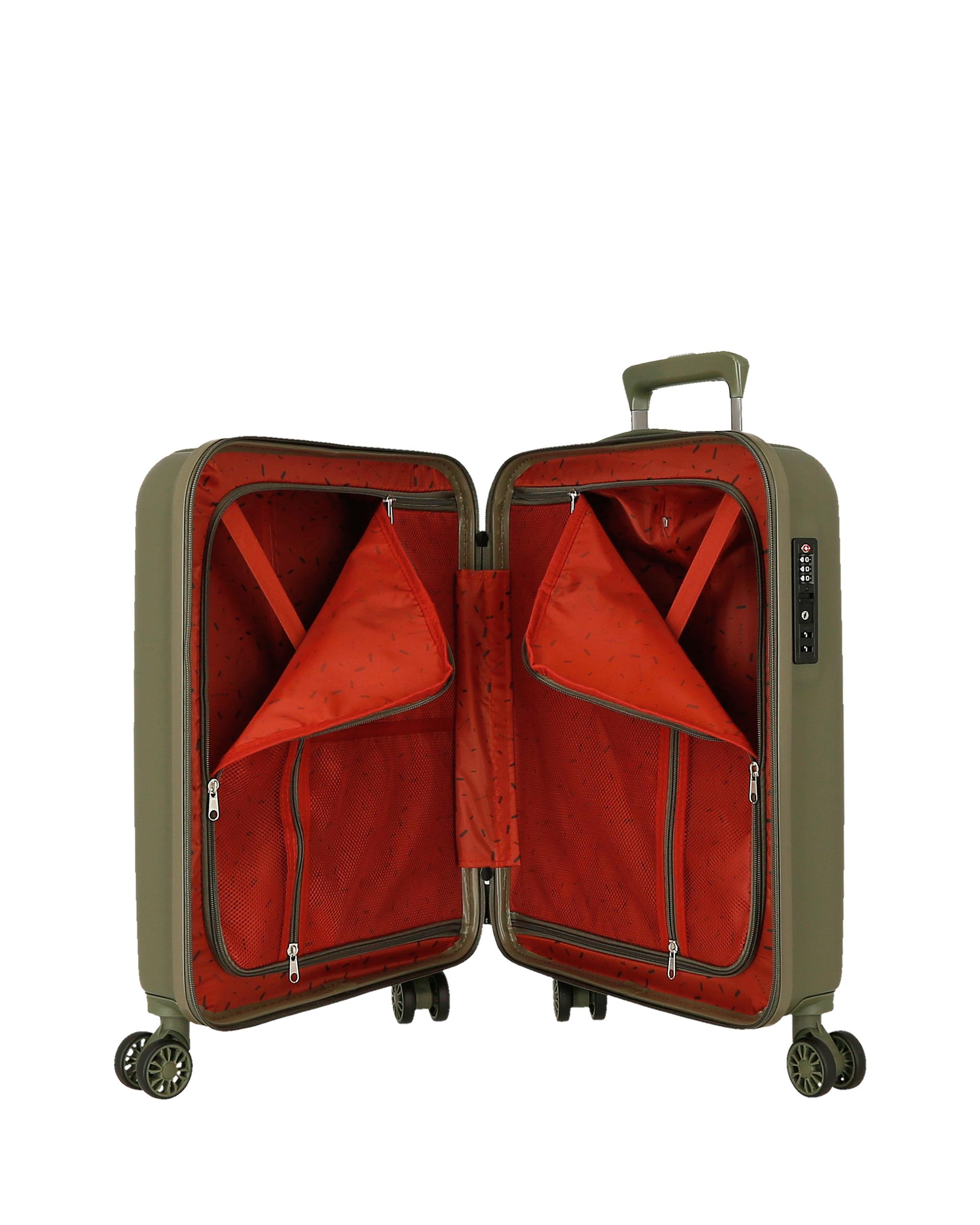 Mala de Cabine 55 Cm Movom Wood Abs com Capacidade de 37l Caqui/militar Verde-5