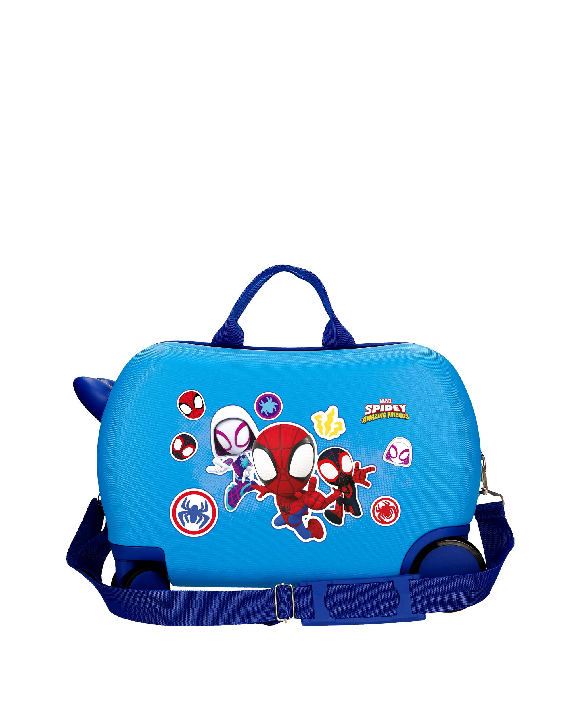 Maleta Infantil 2 Rodas Multidirecionais Go Webs Go Spidey com Capacidade de 24l em Azul Azul-3