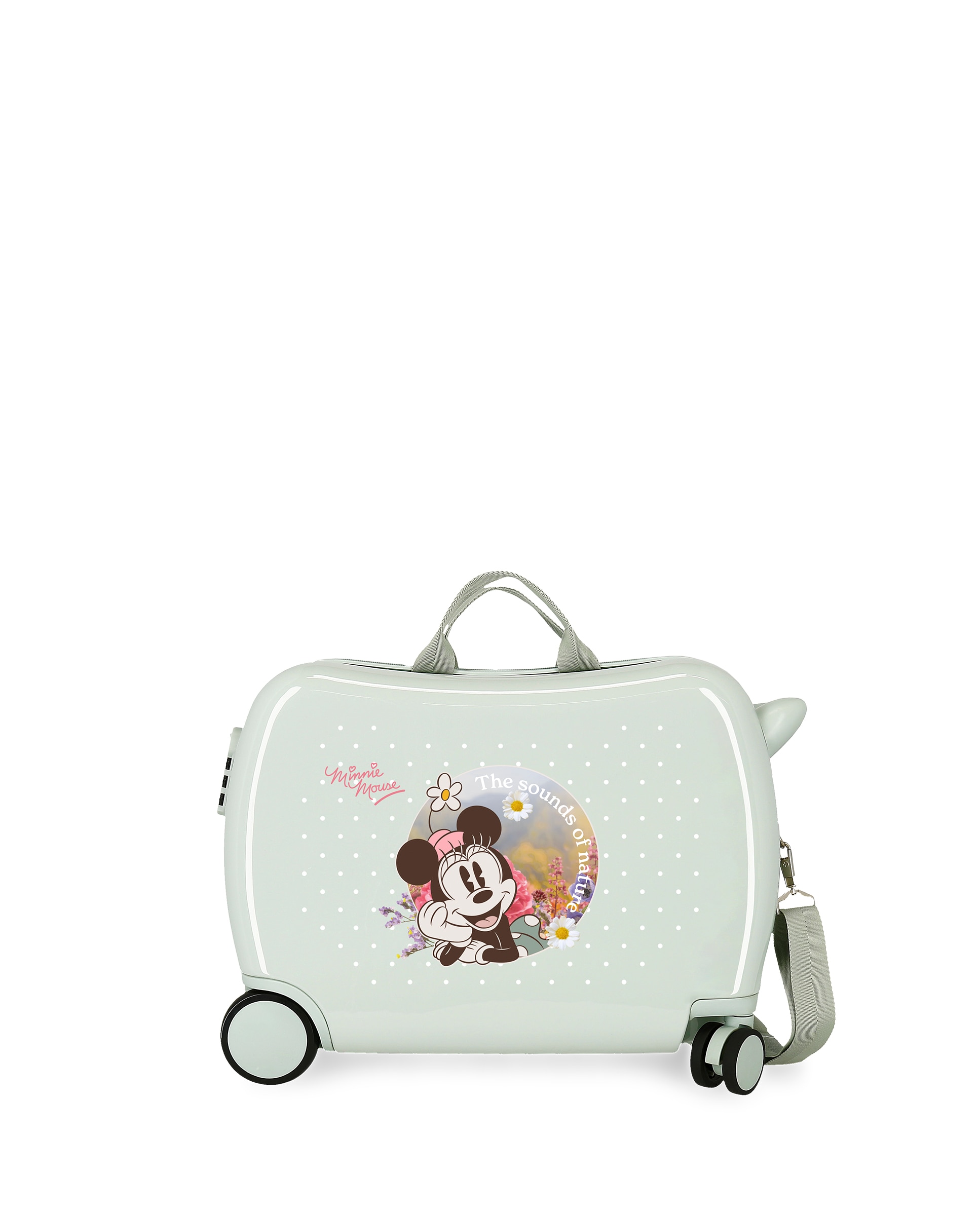 Mala Infantil com 2 Rodas Multidirecionais Minnie Wild Nature com Capacidade de 38l Verde-menta-1