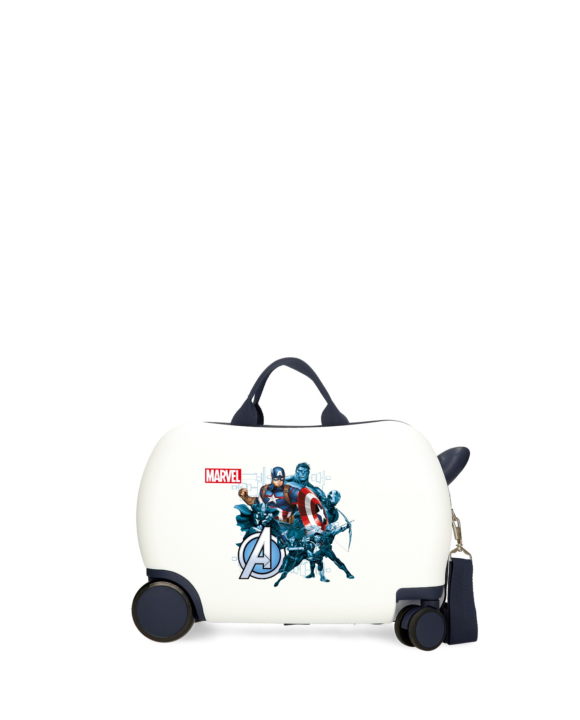 Mala Infantil 2 Rodas Multidirecionais Legendary Avengers com Capacidade de 24l em Branco Branco-1