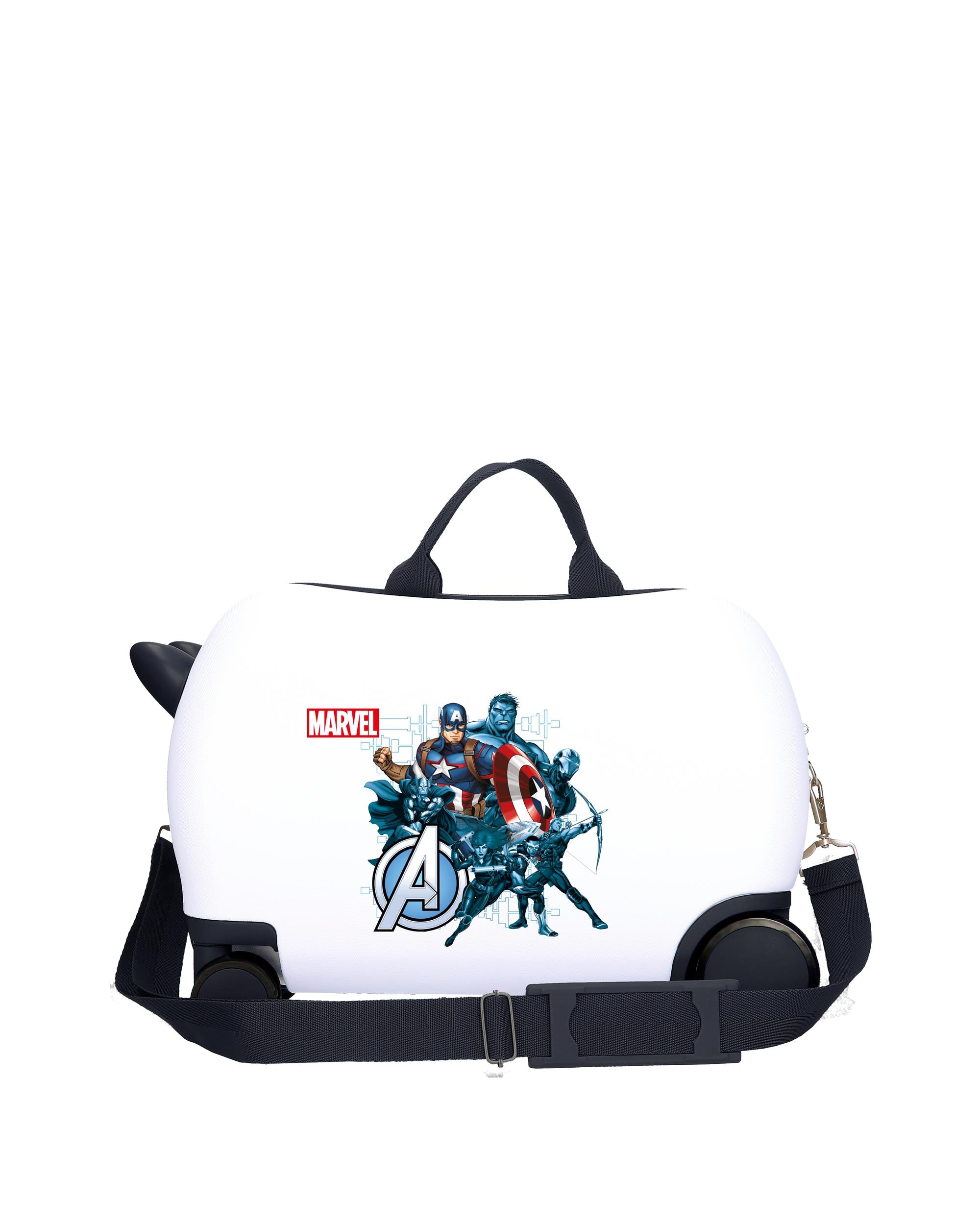 Mala Infantil 2 Rodas Multidirecionais Legendary Avengers com Capacidade de 24l em Branco Branco-3