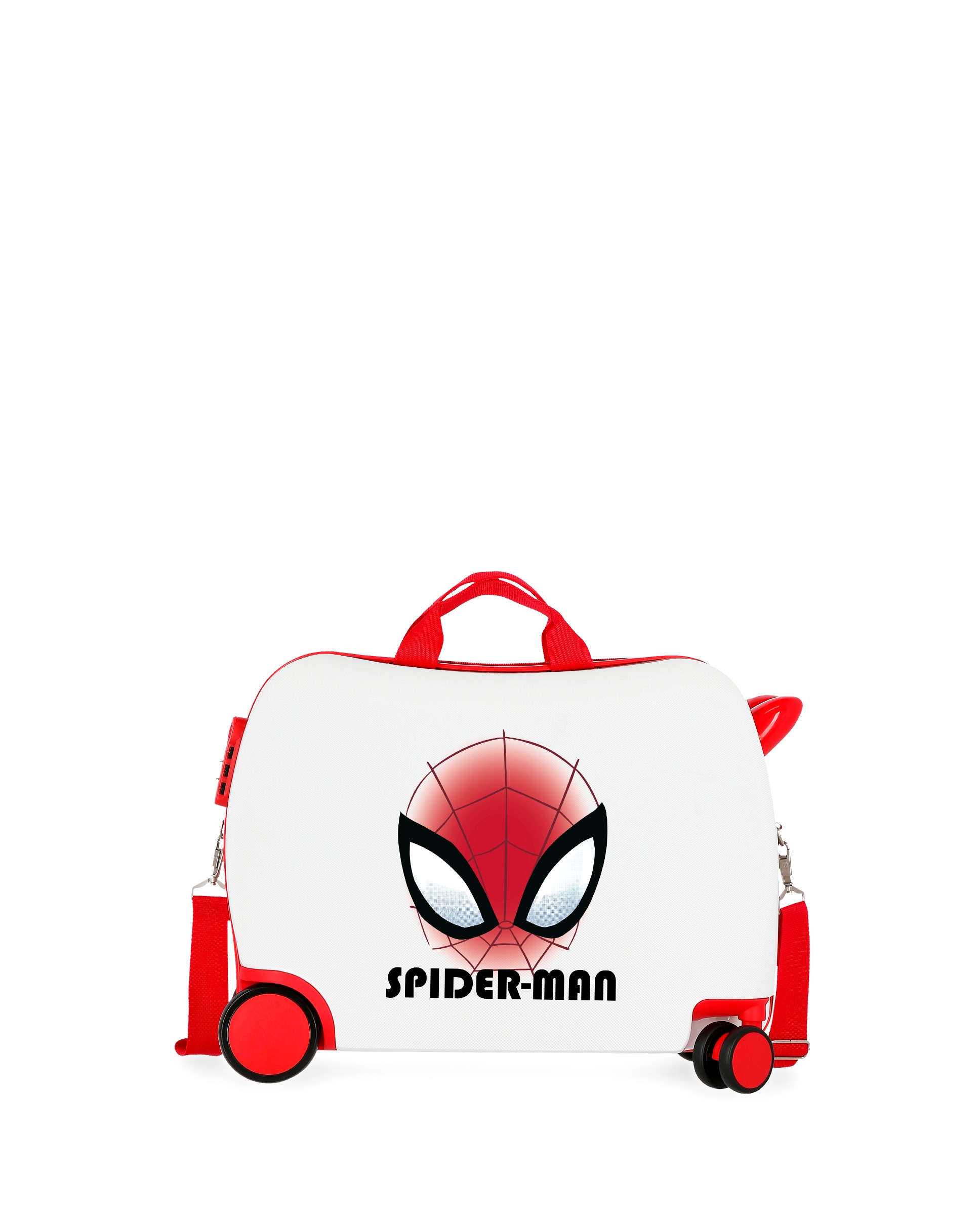 Mala Infantil 2 Rodas Multidirecionais Spiderman Autentic com Capacidade de 38l em Branco Branco / Vermelho-1