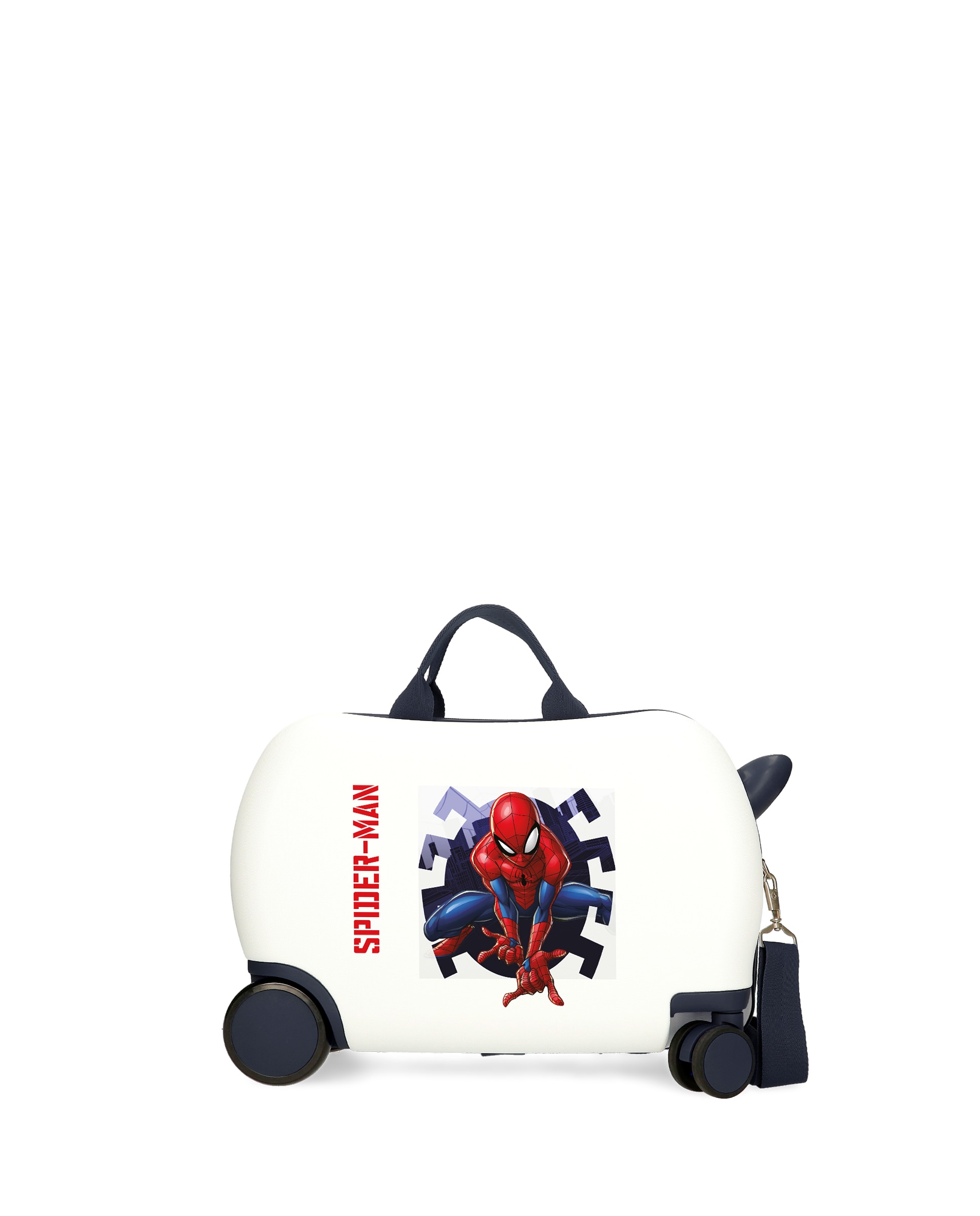 Mala Infantil 2 Rodas Multidirecionais Spiderman Attack com Capacidade de 24l em Branco Branco-1