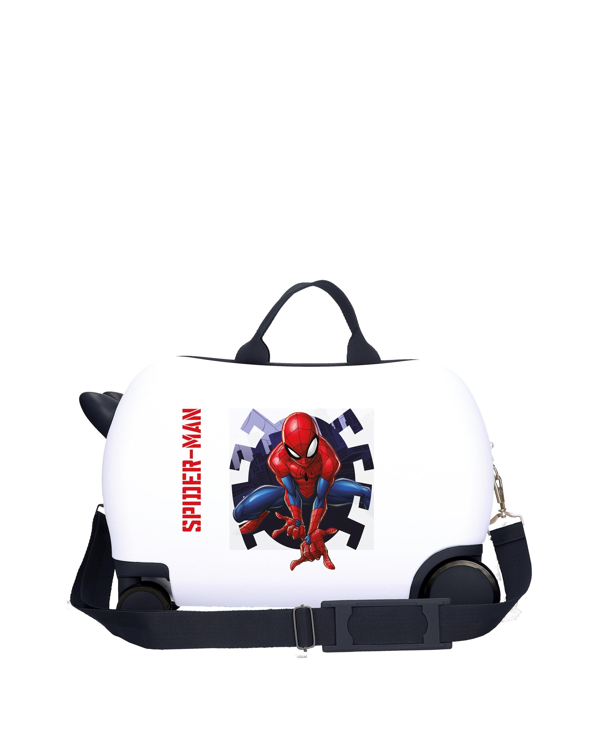 Mala Infantil 2 Rodas Multidirecionais Spiderman Attack com Capacidade de 24l em Branco Branco-3