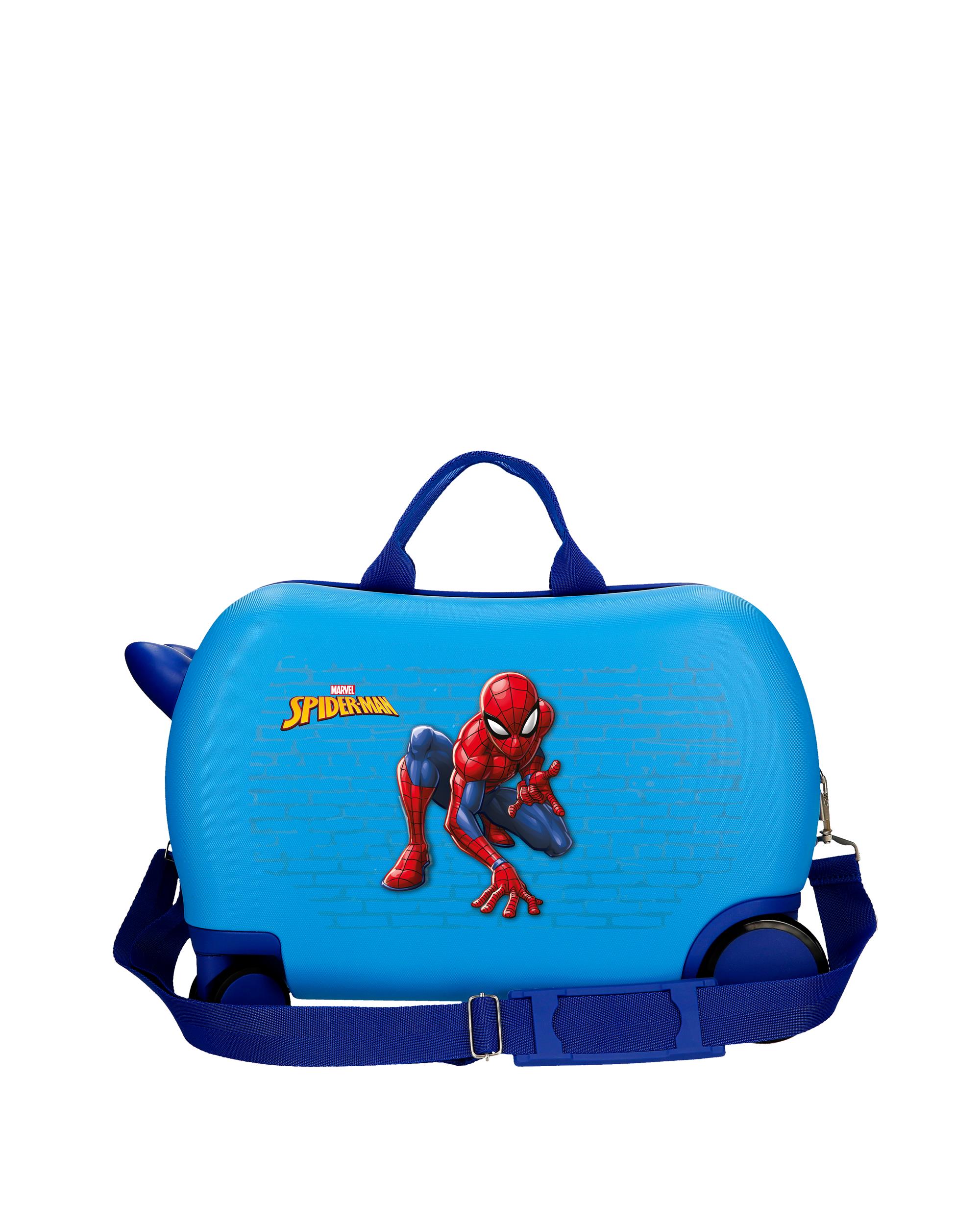 Mala Infantil 2 Rodas Multidirecionais Spiderman Vigilant com Capacidade de 24l em Azul Azul-3